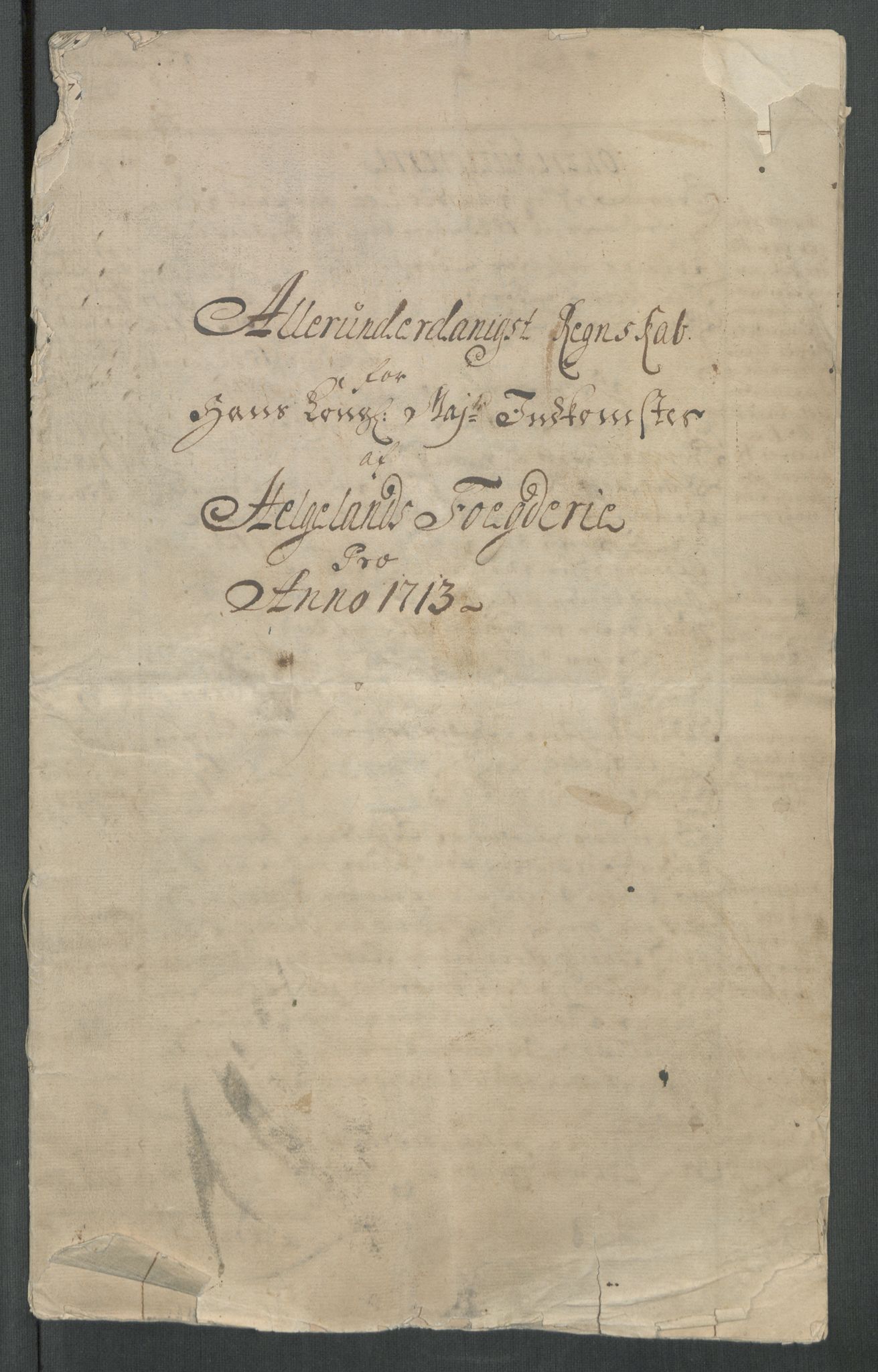 Rentekammeret inntil 1814, Reviderte regnskaper, Fogderegnskap, RA/EA-4092/R65/L4512: Fogderegnskap Helgeland, 1712-1713, p. 292