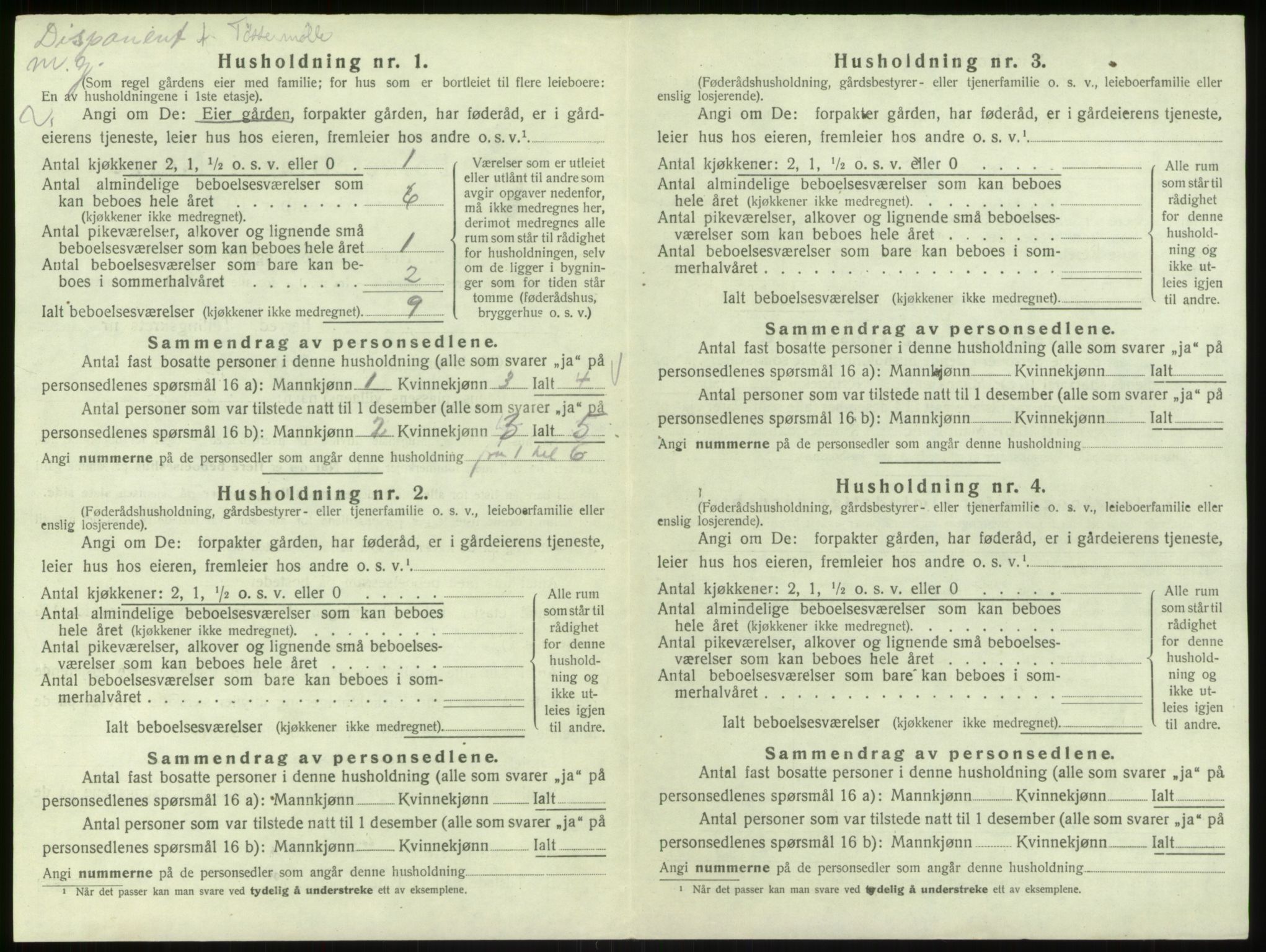 SAB, 1920 census for Hosanger, 1920, p. 549