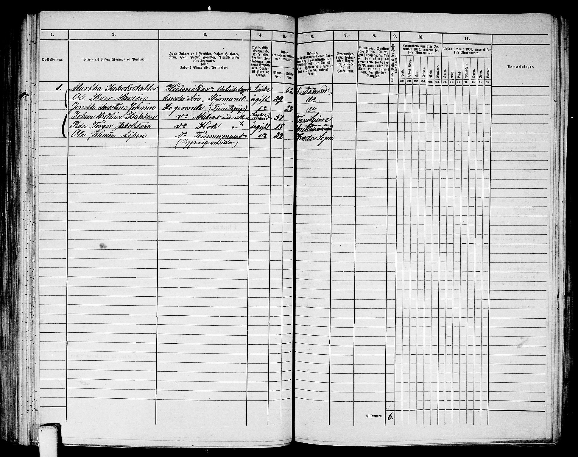 RA, 1865 census for Kristiansund/Kristiansund, 1865, p. 173