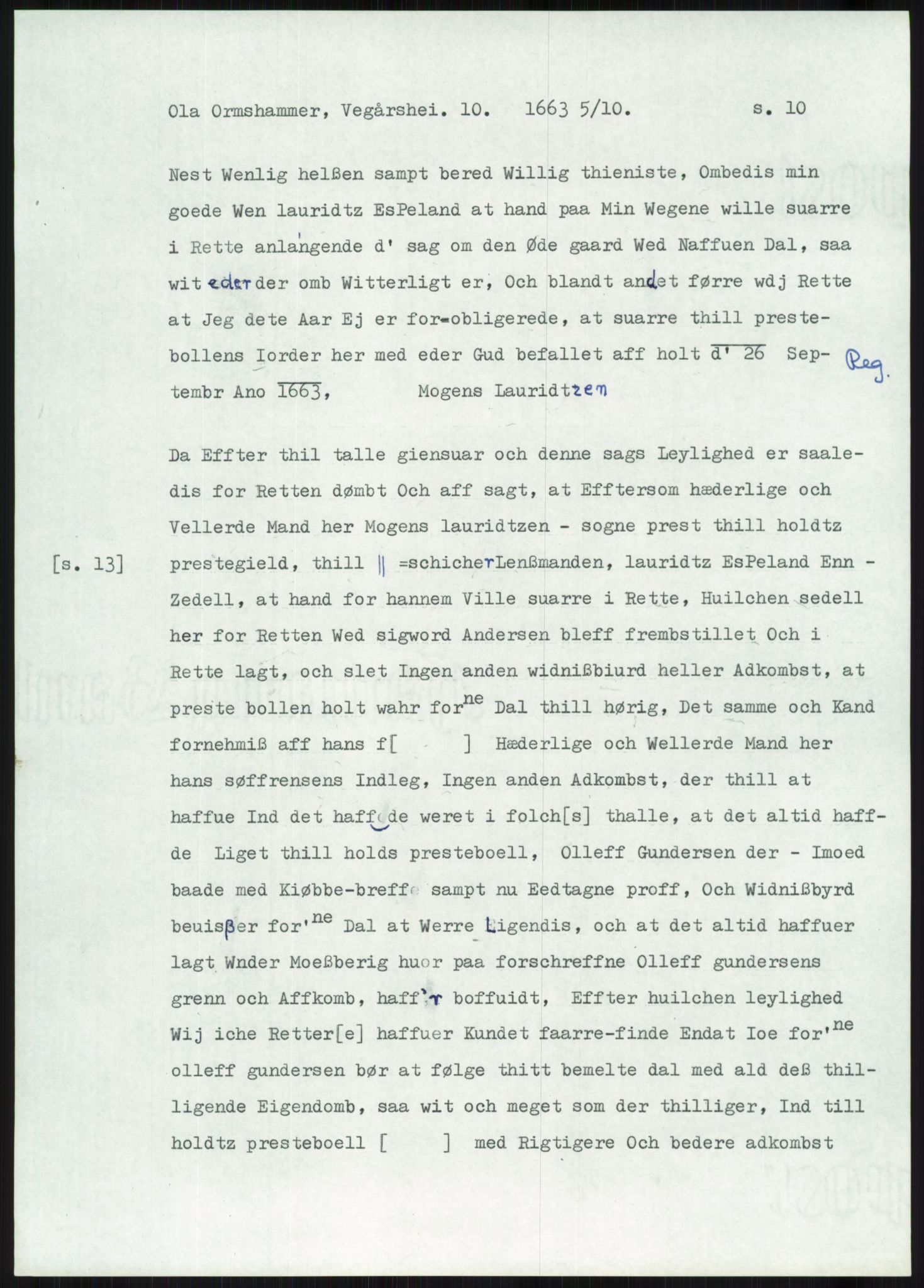 Samlinger til kildeutgivelse, Diplomavskriftsamlingen, AV/RA-EA-4053/H/Ha, p. 3677