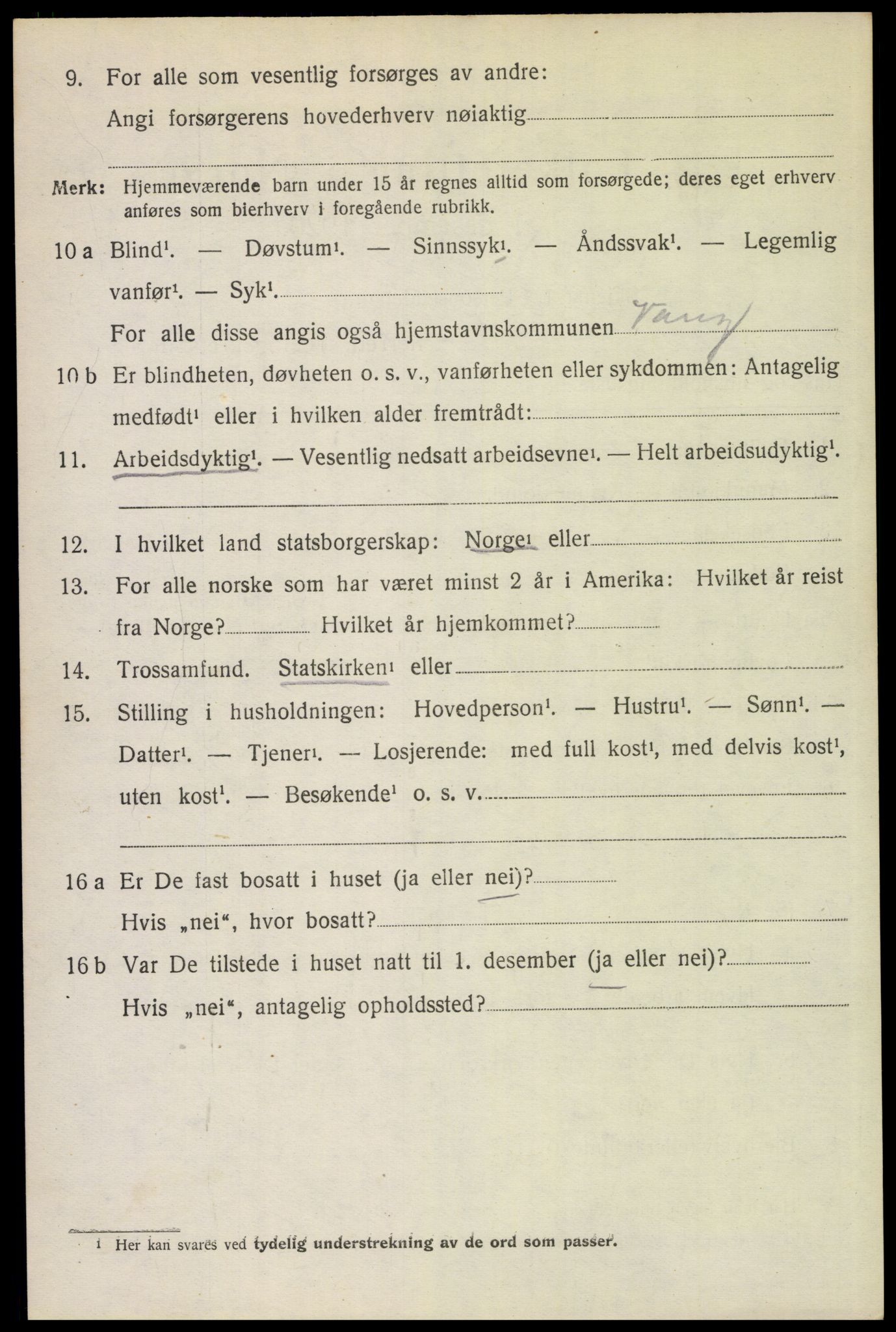 SAH, 1920 census for Brandval, 1920, p. 4365