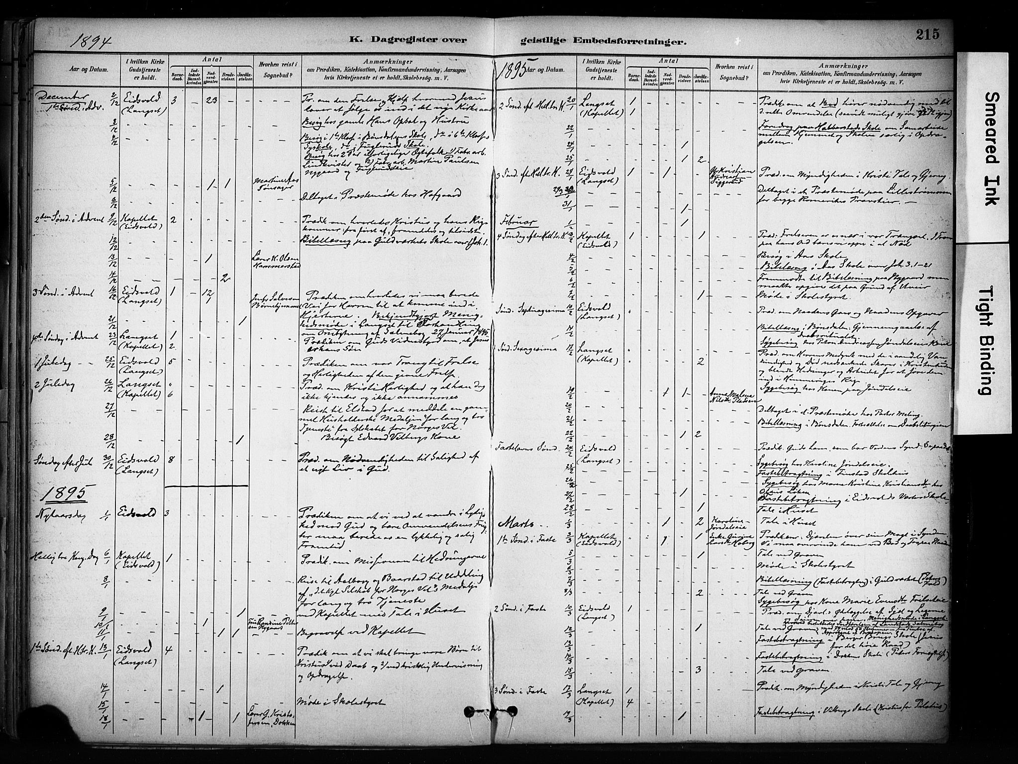 Eidsvoll prestekontor Kirkebøker, AV/SAO-A-10888/F/Fa/L0003: Parish register (official) no. I 3, 1882-1895, p. 215