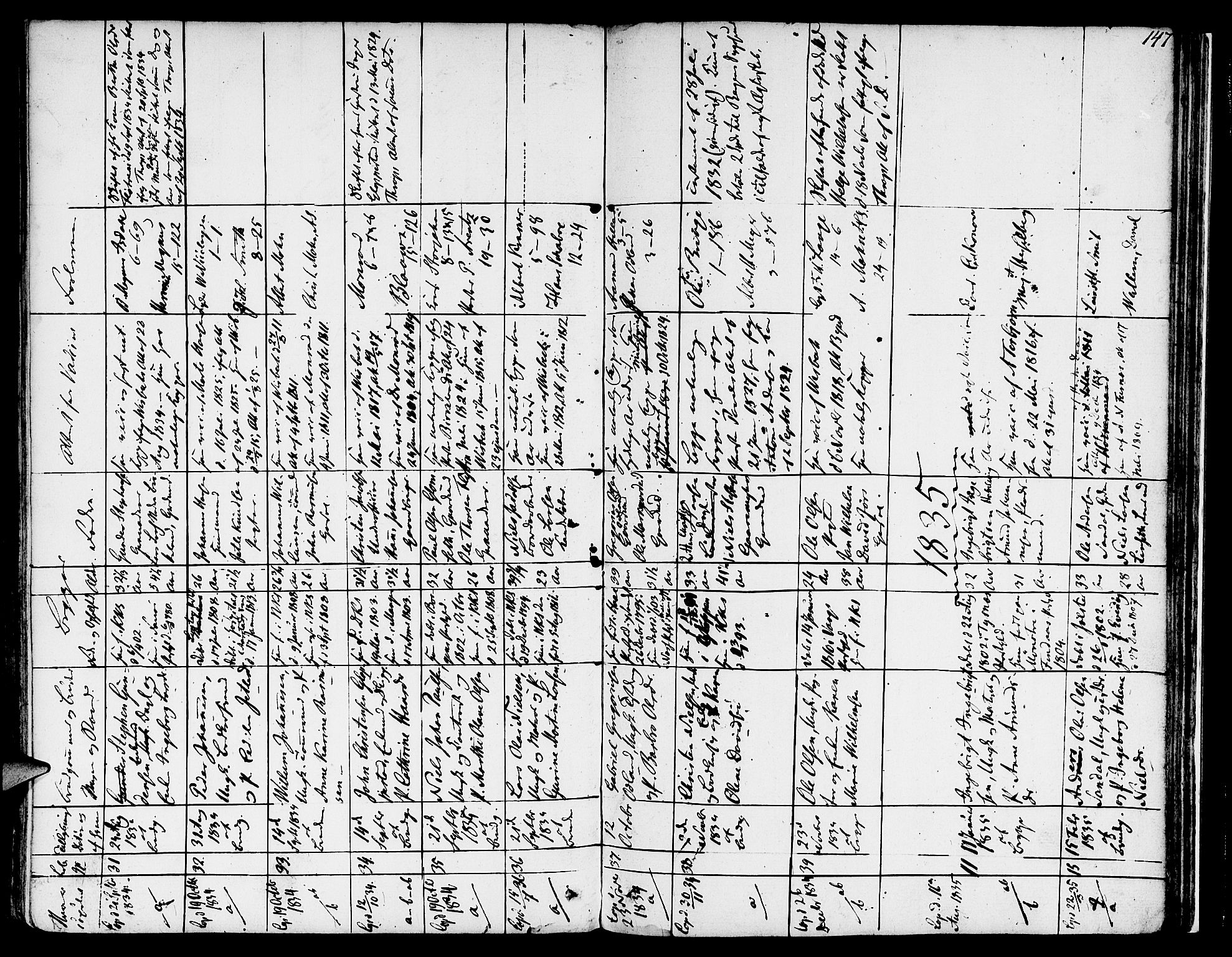 Nykirken Sokneprestembete, SAB/A-77101/H/Hab: Parish register (copy) no. A 2, 1782-1847, p. 147