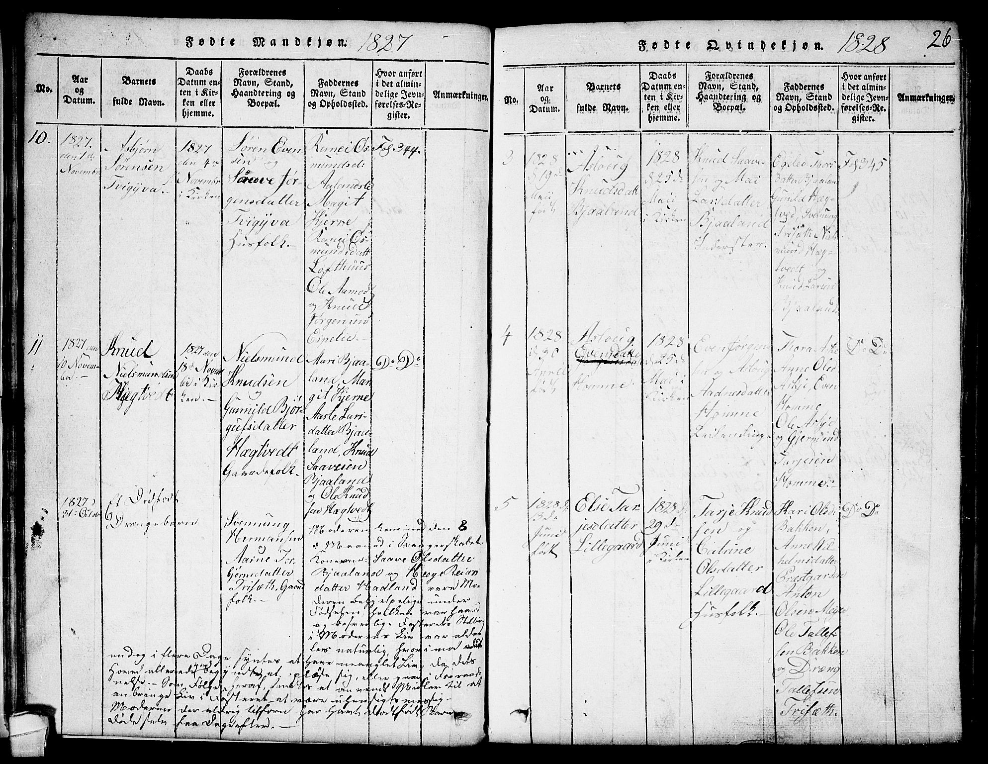 Lårdal kirkebøker, SAKO/A-284/G/Ga/L0001: Parish register (copy) no. I 1, 1815-1861, p. 26