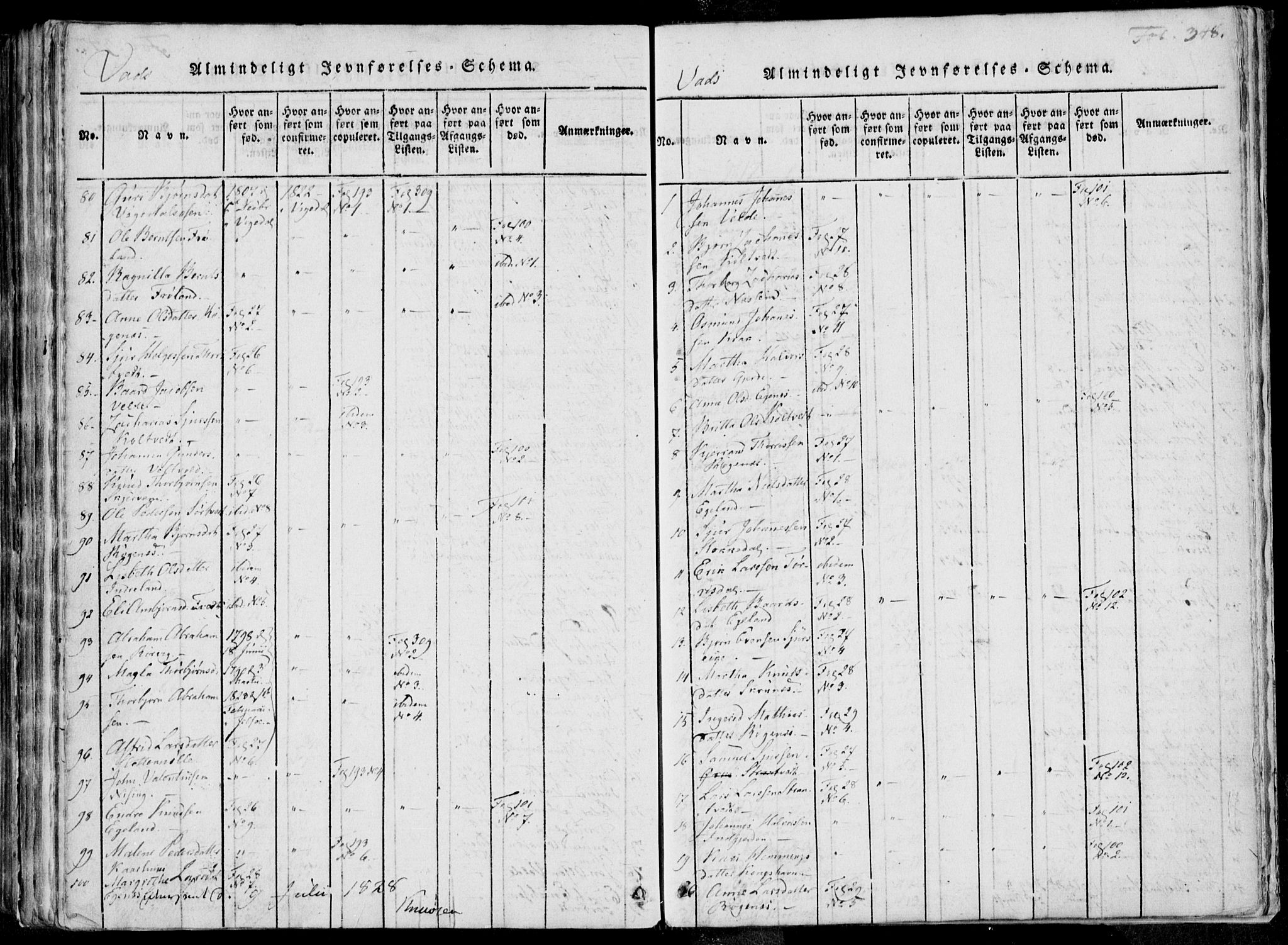 Skjold sokneprestkontor, AV/SAST-A-101847/H/Ha/Haa/L0004: Parish register (official) no. A 4 /2, 1815-1830, p. 348