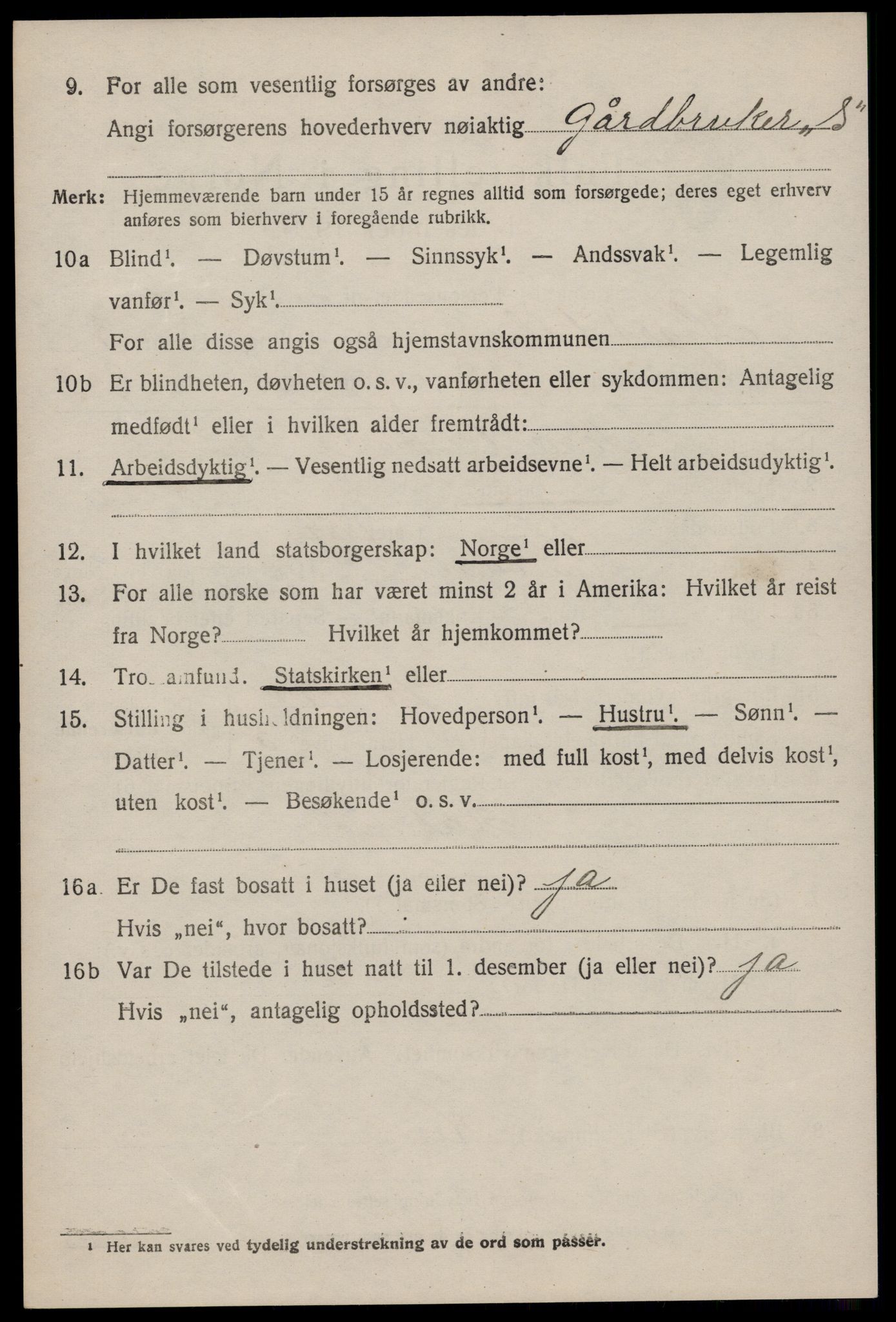 SAKO, 1920 census for Hjartdal, 1920, p. 2789