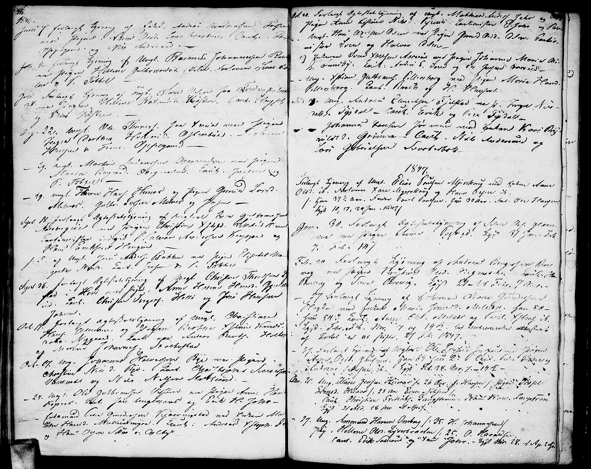 Enebakk prestekontor Kirkebøker, AV/SAO-A-10171c/F/Fa/L0004: Parish register (official) no. I 4, 1806-1854, p. 350-351