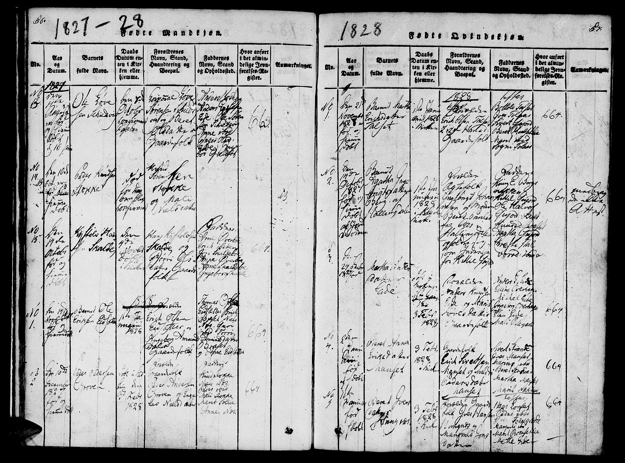 Ministerialprotokoller, klokkerbøker og fødselsregistre - Møre og Romsdal, SAT/A-1454/557/L0679: Parish register (official) no. 557A01, 1818-1843, p. 56-57