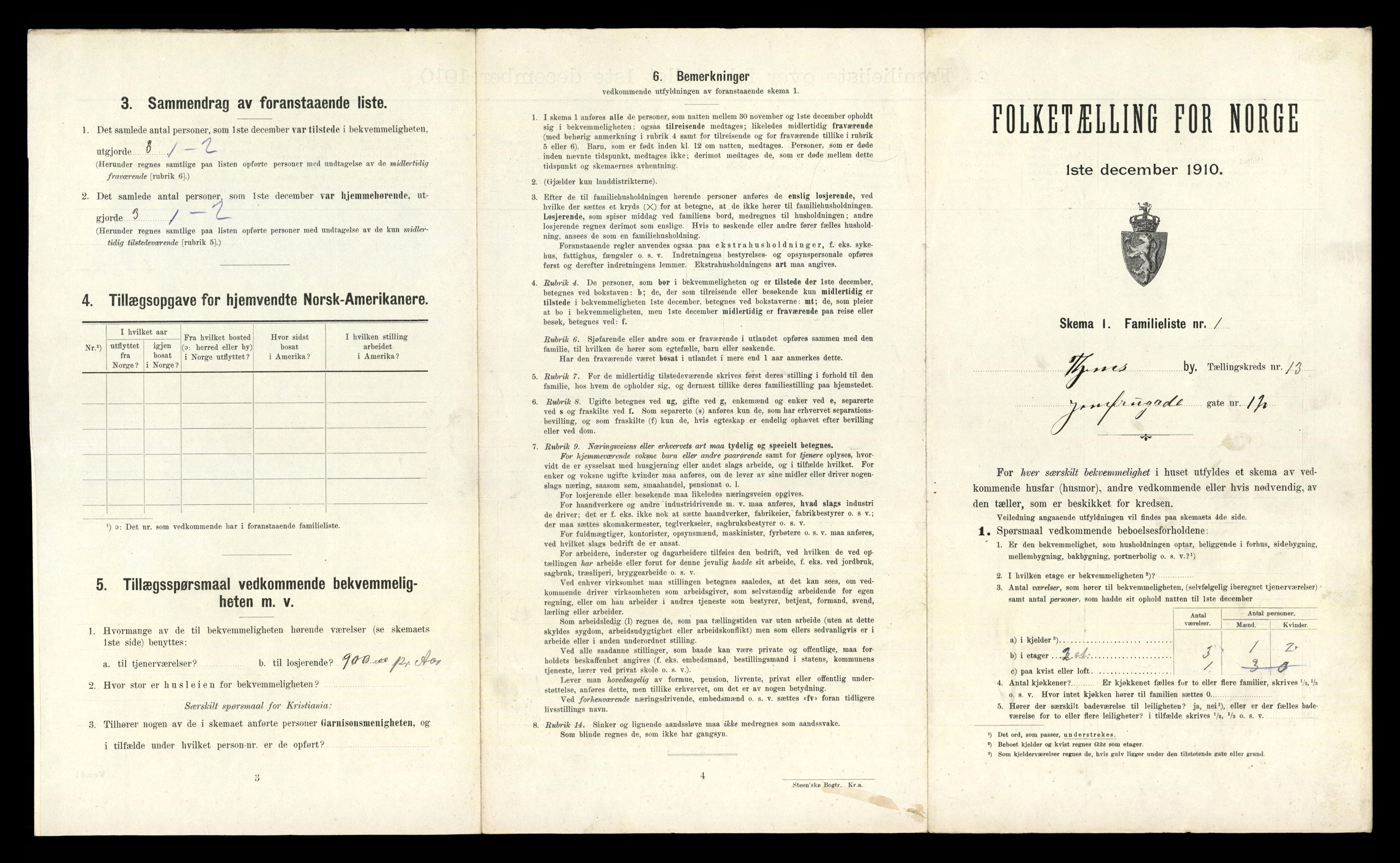 RA, 1910 census for Trondheim, 1910, p. 4735