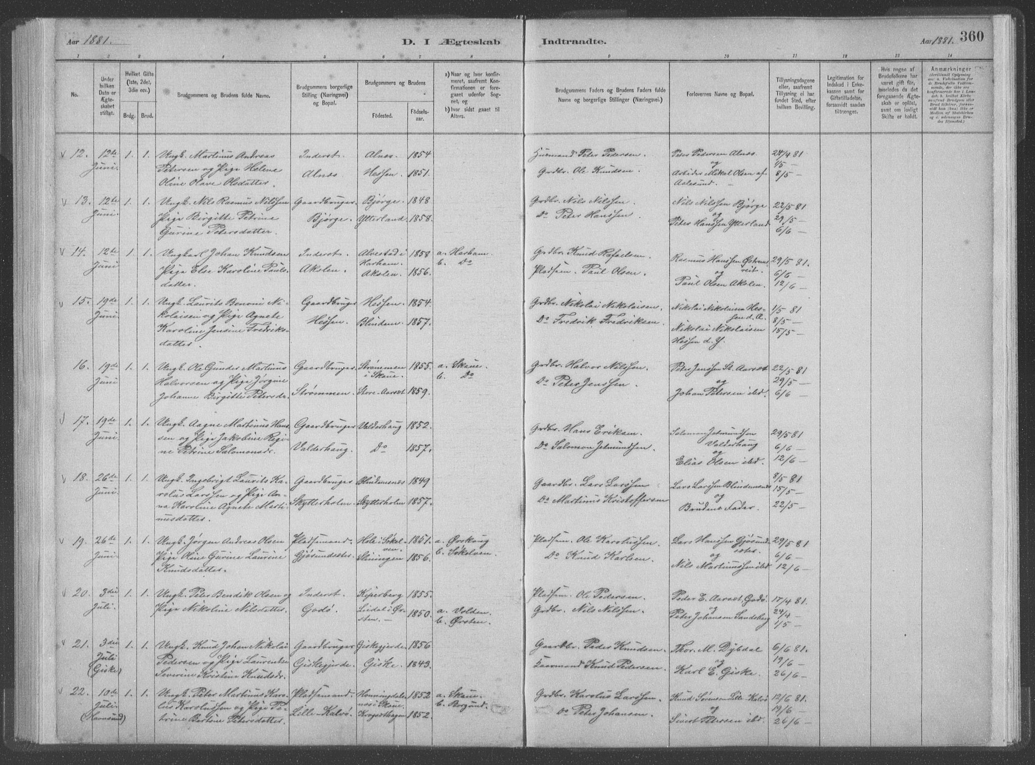 Ministerialprotokoller, klokkerbøker og fødselsregistre - Møre og Romsdal, AV/SAT-A-1454/528/L0402: Parish register (official) no. 528A12II, 1880-1903, p. 360