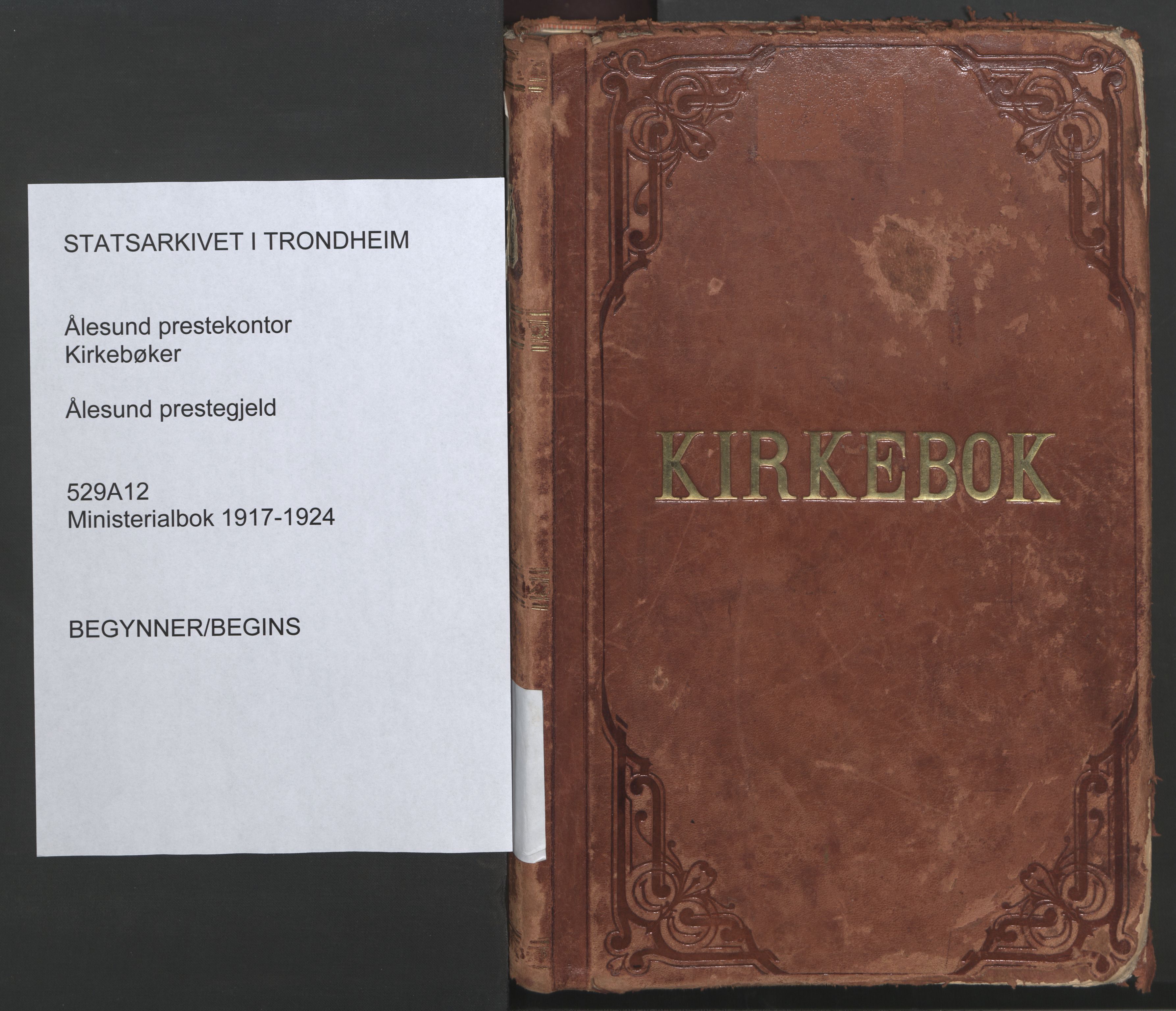 Ministerialprotokoller, klokkerbøker og fødselsregistre - Møre og Romsdal, SAT/A-1454/529/L0462: Parish register (official) no. 529A12, 1917-1924