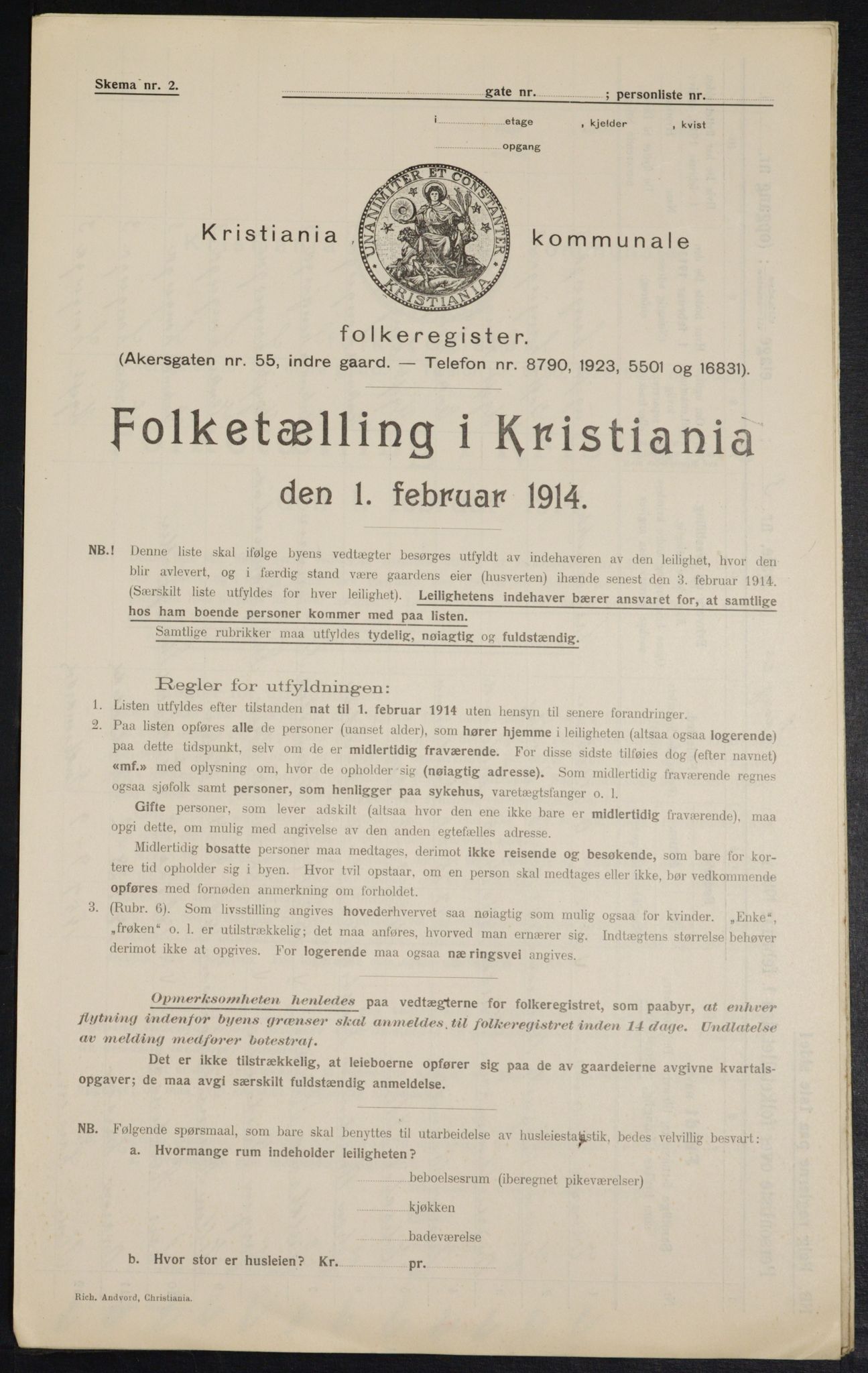 OBA, Municipal Census 1914 for Kristiania, 1914, p. 56249