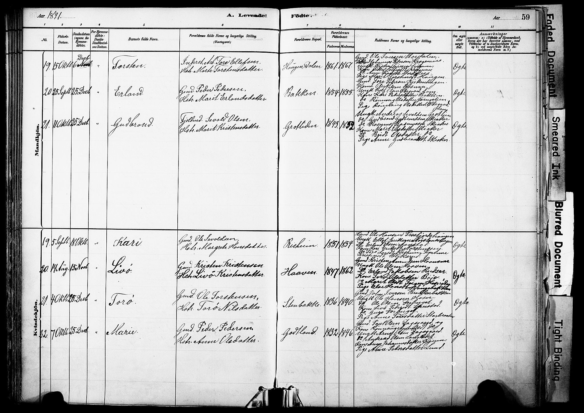 Skjåk prestekontor, SAH/PREST-072/H/Ha/Haa/L0003: Parish register (official) no. 3, 1880-1907, p. 59