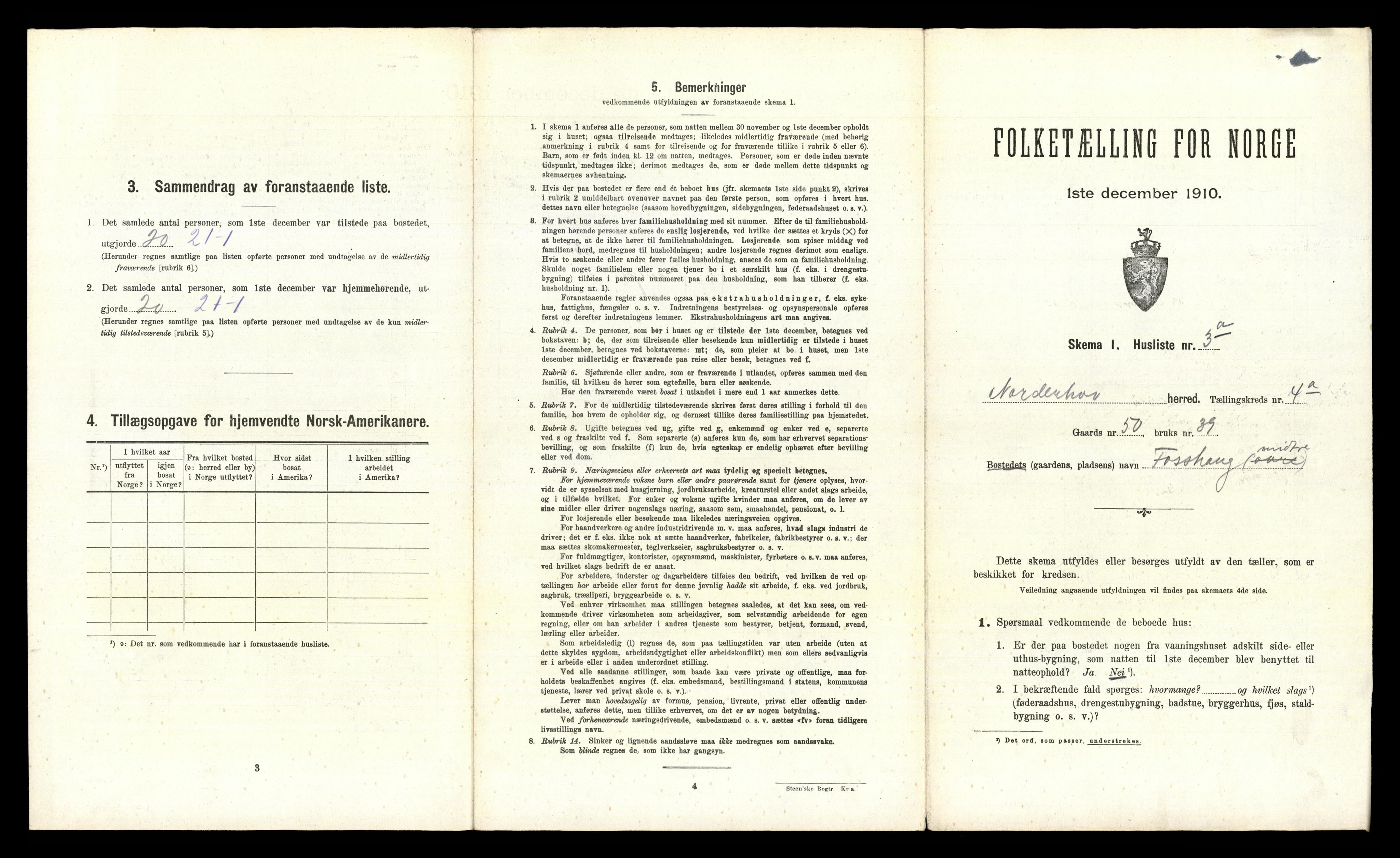 RA, 1910 census for Norderhov, 1910, p. 1066