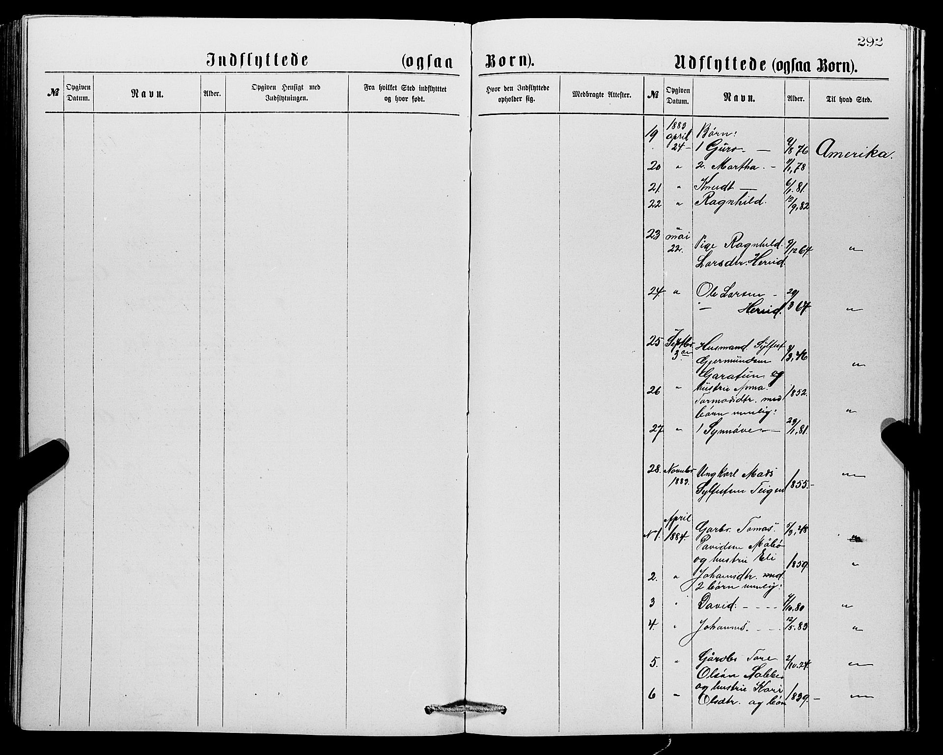 Ullensvang sokneprestembete, SAB/A-78701/H/Hab: Parish register (copy) no. C 2, 1871-1899, p. 292