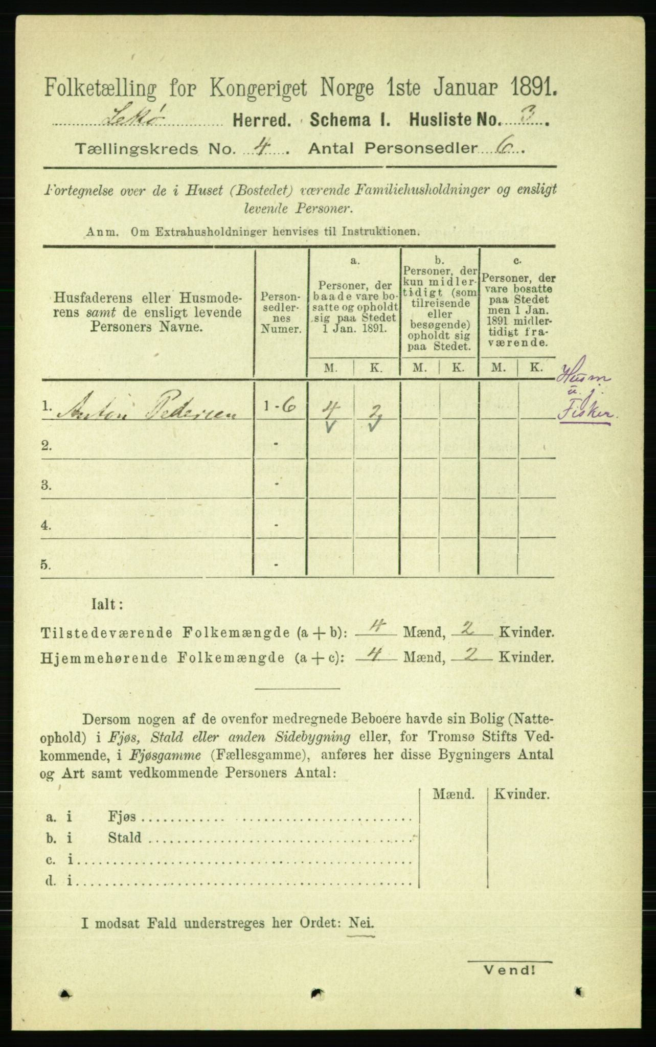 RA, 1891 census for 1755 Leka, 1891, p. 1831