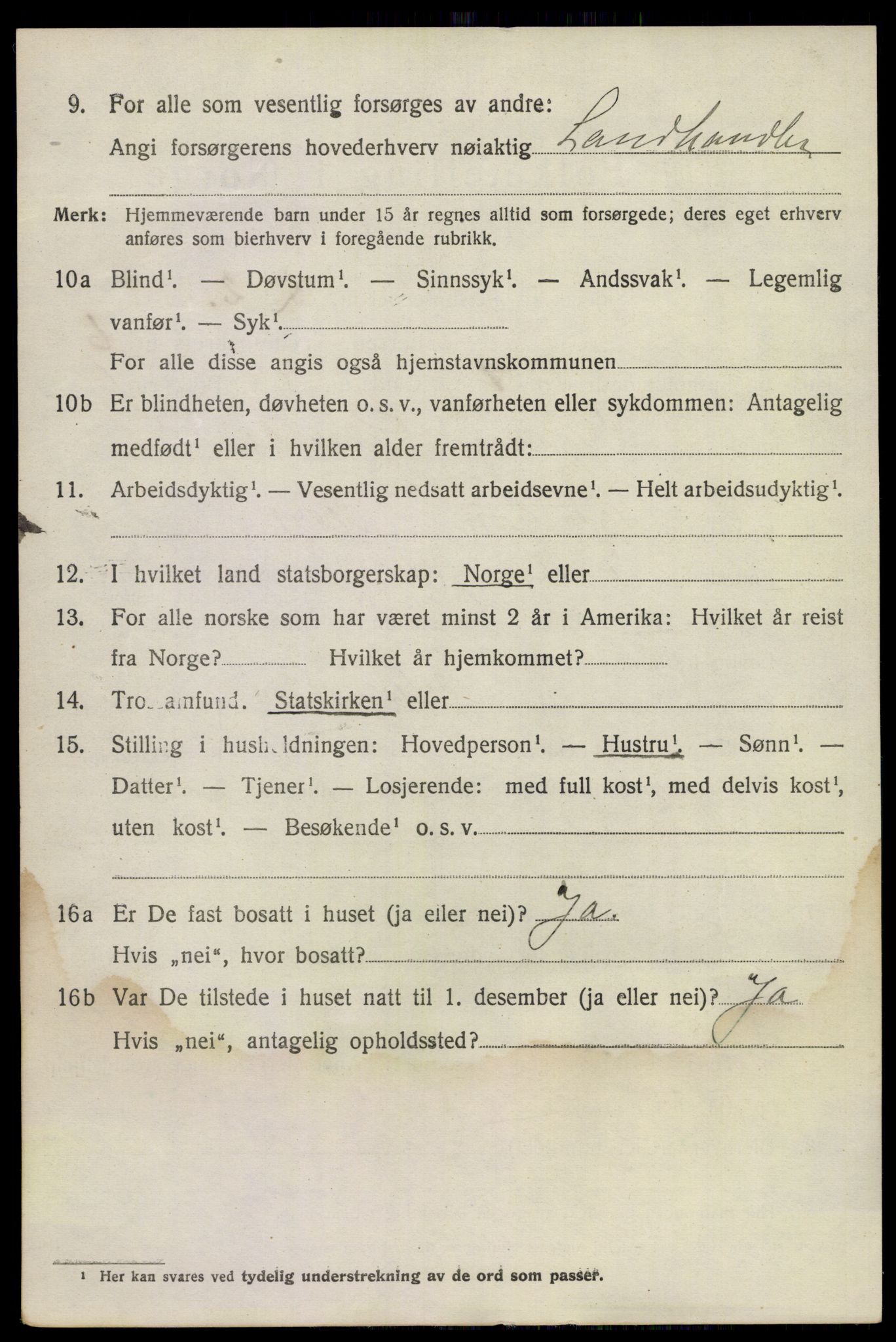 SAKO, 1920 census for Botne, 1920, p. 5078