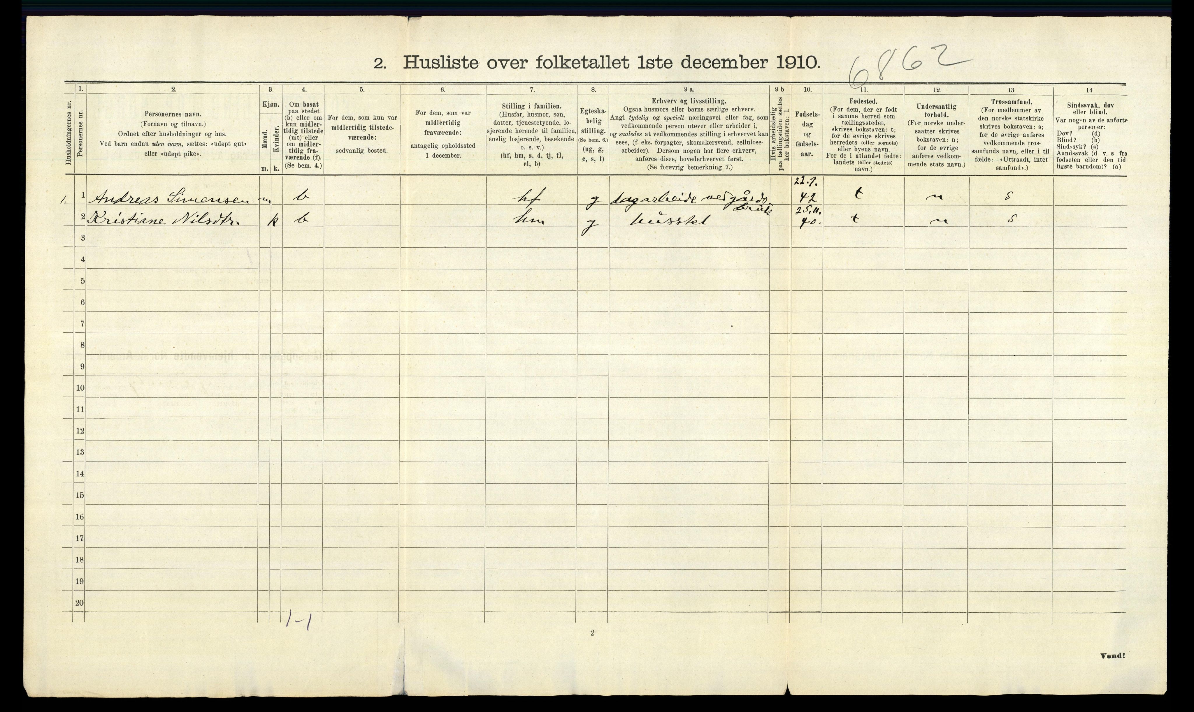 RA, 1910 census for Ringsaker, 1910, p. 2028