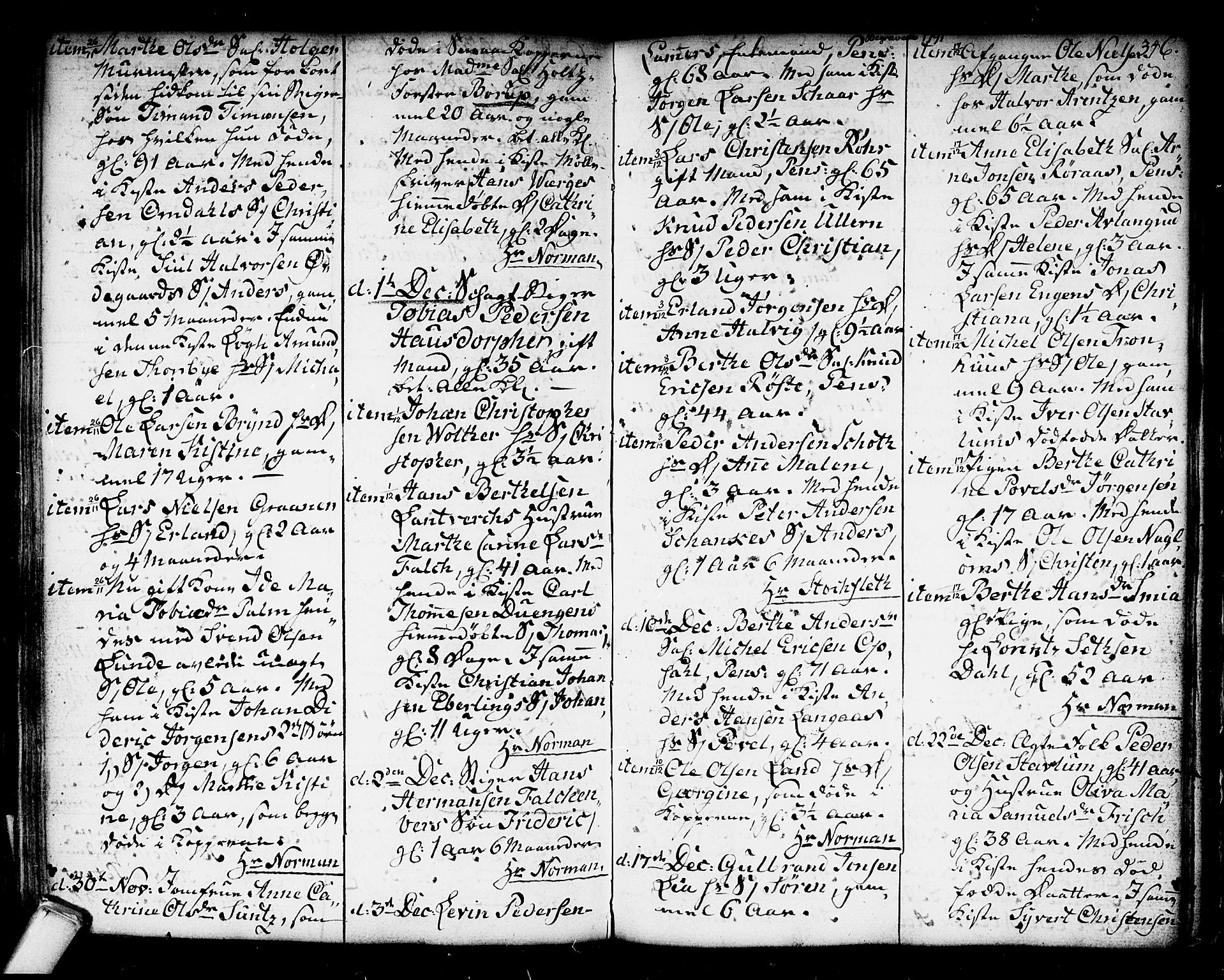 Kongsberg kirkebøker, SAKO/A-22/F/Fa/L0006: Parish register (official) no. I 6, 1783-1797, p. 346
