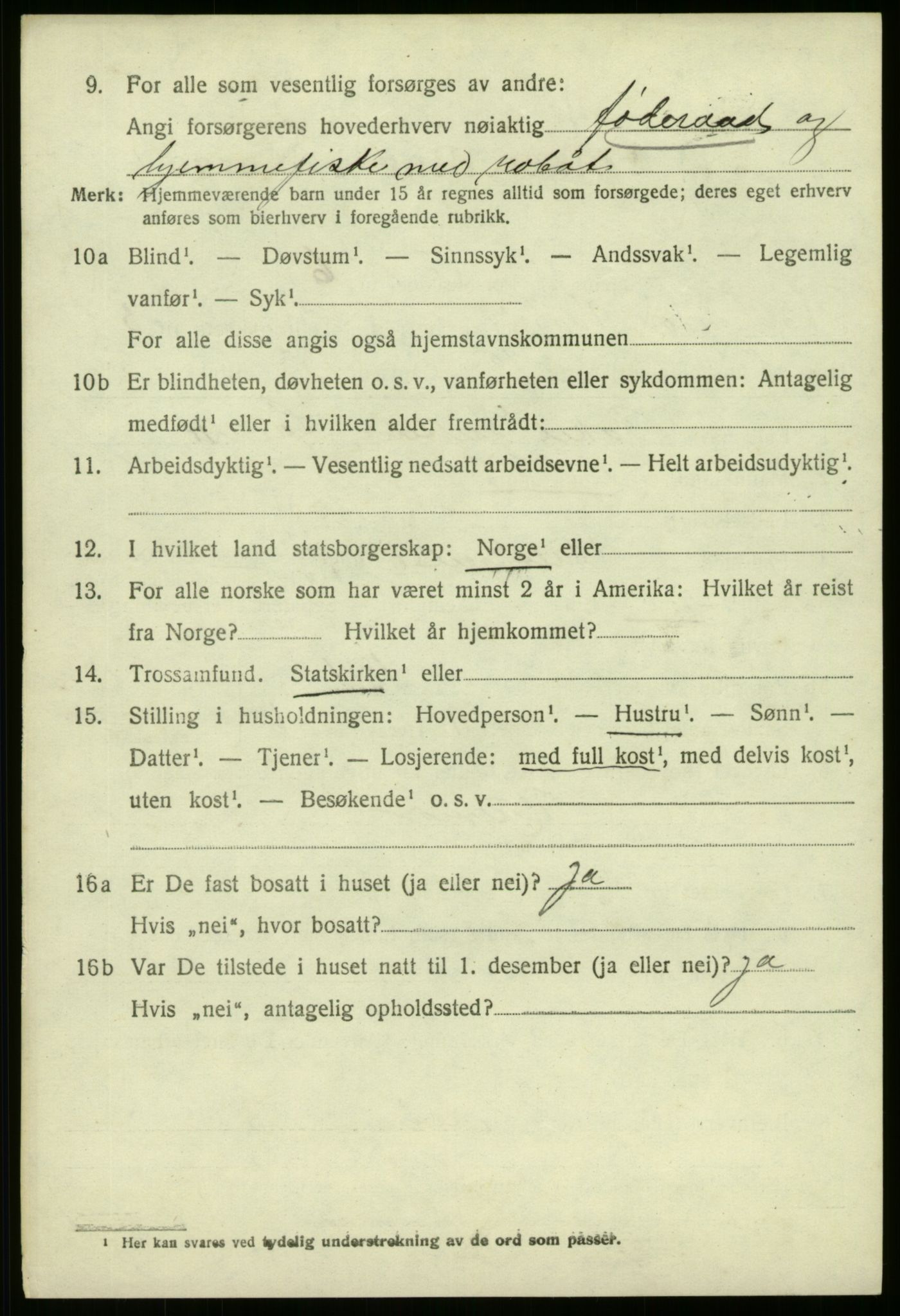 SAB, 1920 census for Sør-Vågsøy, 1920, p. 1667