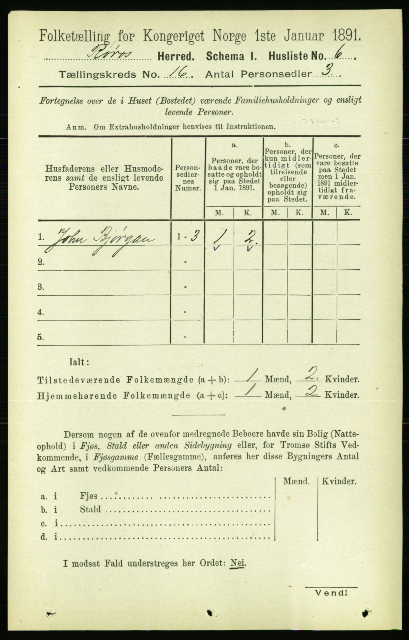 RA, 1891 census for 1640 Røros, 1891, p. 3686