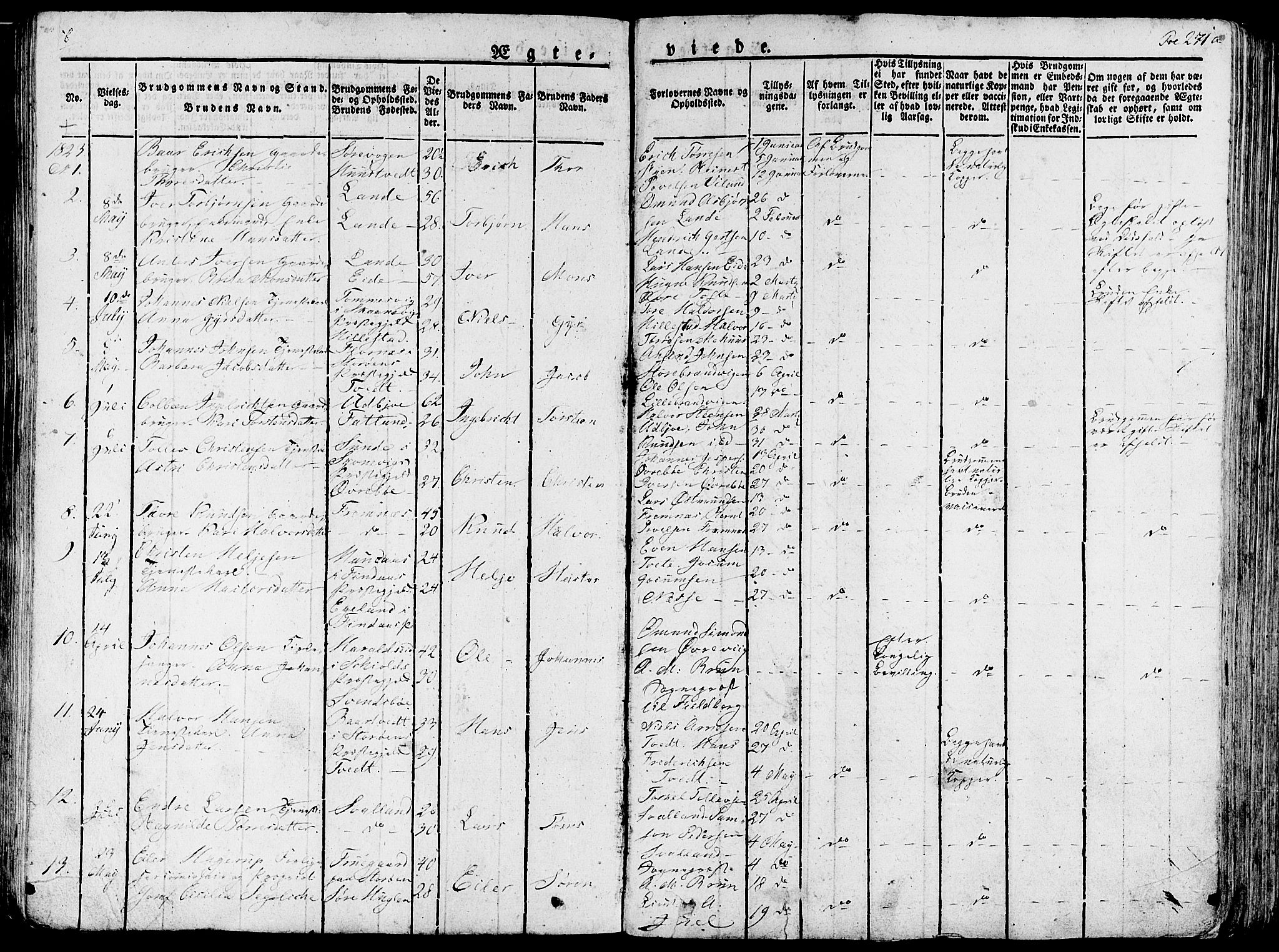 Fjelberg sokneprestembete, SAB/A-75201/H/Haa: Parish register (official) no. A 5, 1822-1834, p. 271
