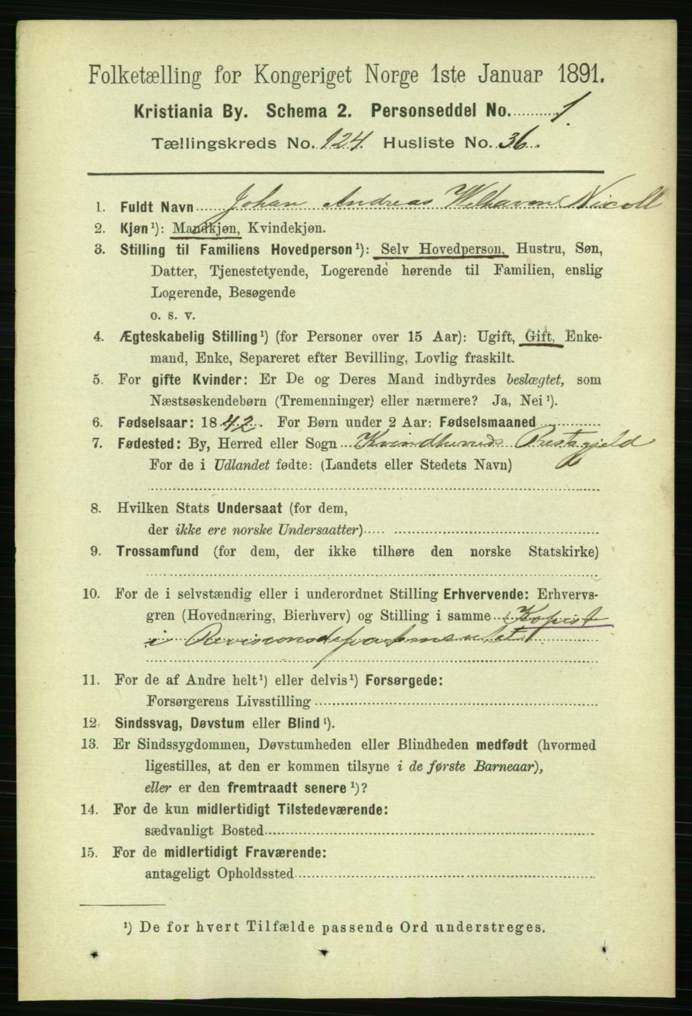 RA, 1891 census for 0301 Kristiania, 1891, p. 66138