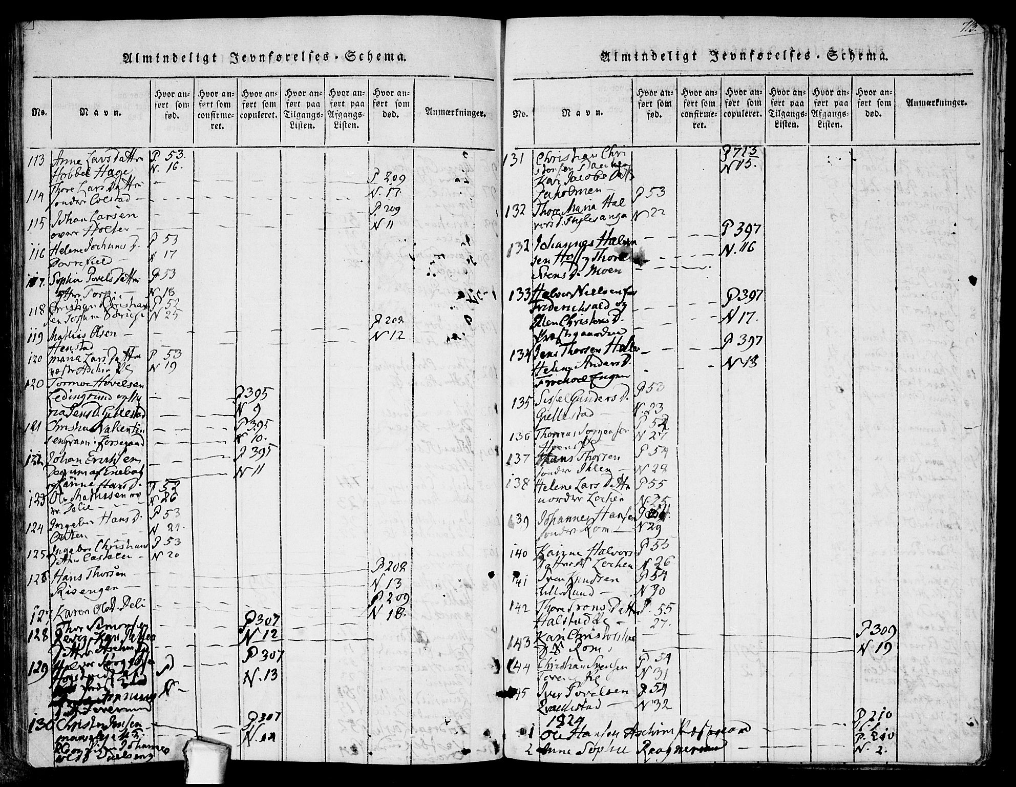 Askim prestekontor Kirkebøker, AV/SAO-A-10900/F/Fa/L0004: Parish register (official) no. 4, 1817-1846, p. 712-713