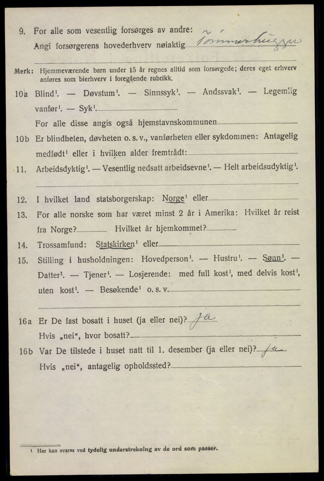 SAKO, 1920 census for Bø (Telemark), 1920, p. 3205