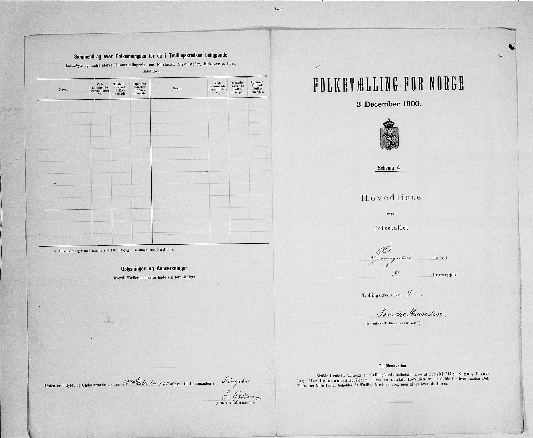 SAH, 1900 census for Ringebu, 1900, p. 37