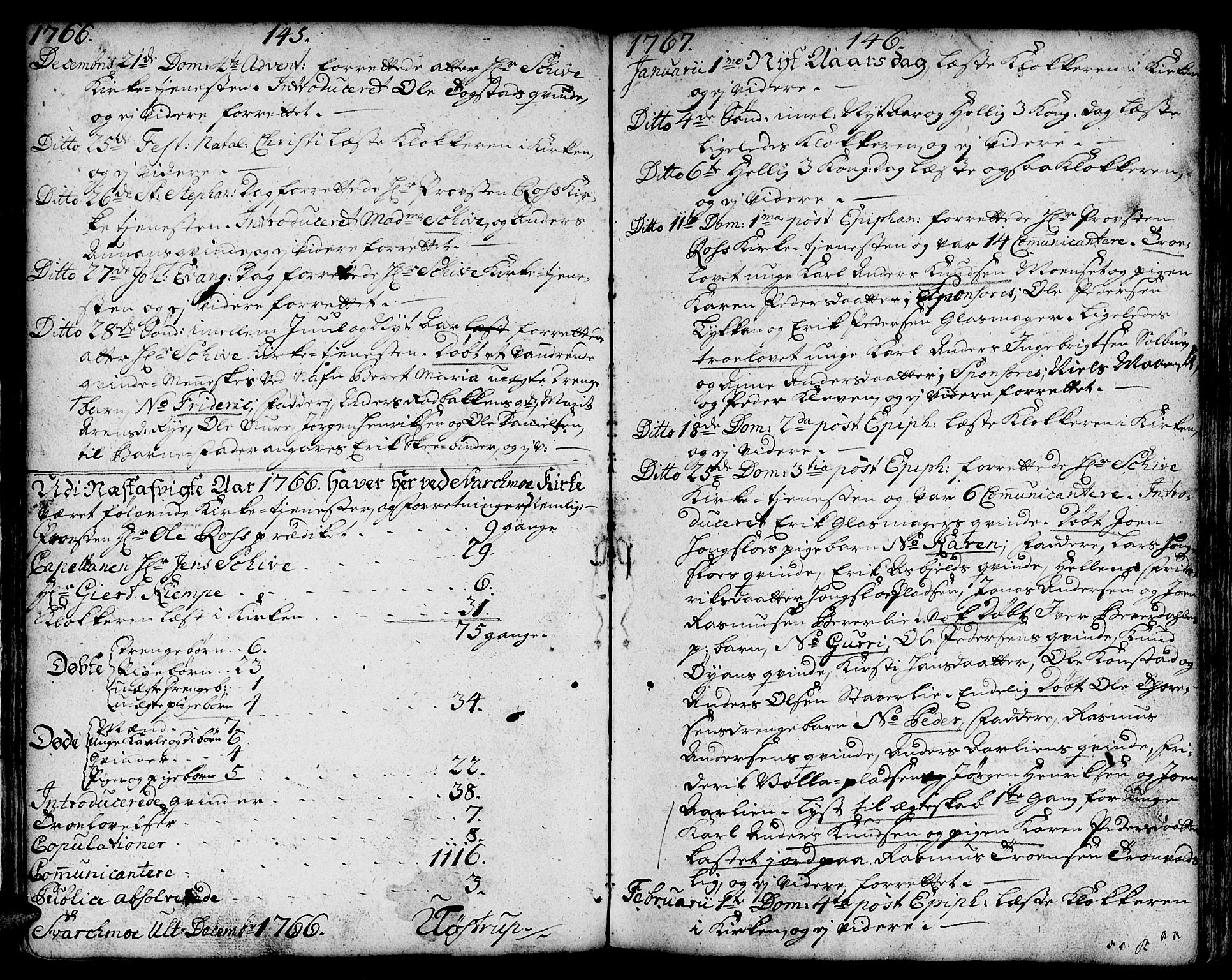 Ministerialprotokoller, klokkerbøker og fødselsregistre - Sør-Trøndelag, SAT/A-1456/671/L0840: Parish register (official) no. 671A02, 1756-1794, p. 145-146