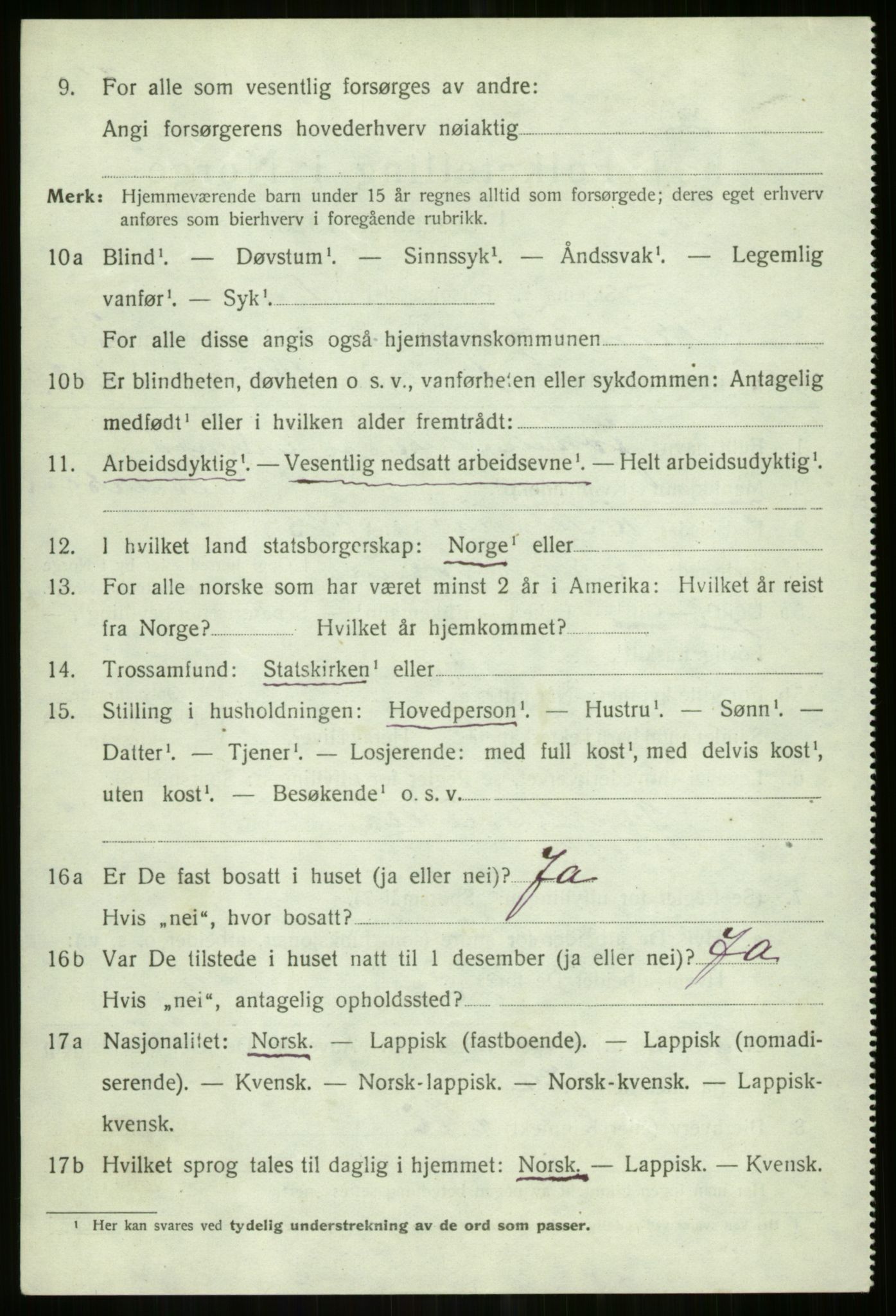 SATØ, 1920 census for Tromsøysund, 1920, p. 11913