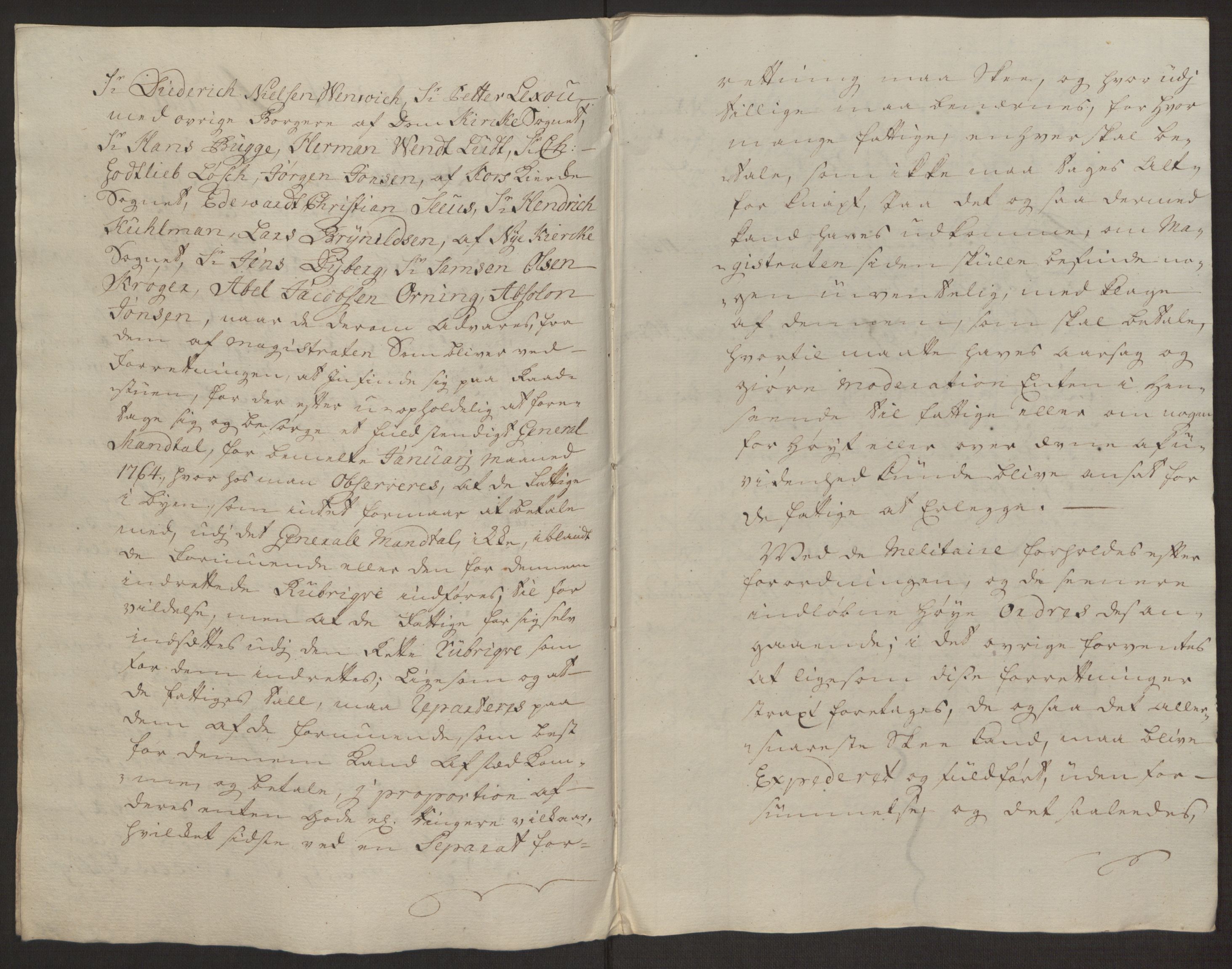 Rentekammeret inntil 1814, Reviderte regnskaper, Byregnskaper, AV/RA-EA-4066/R/Rp/L0367/0001: [P21] Kontribusjonsregnskap / Ekstraskatt, 1764, p. 179