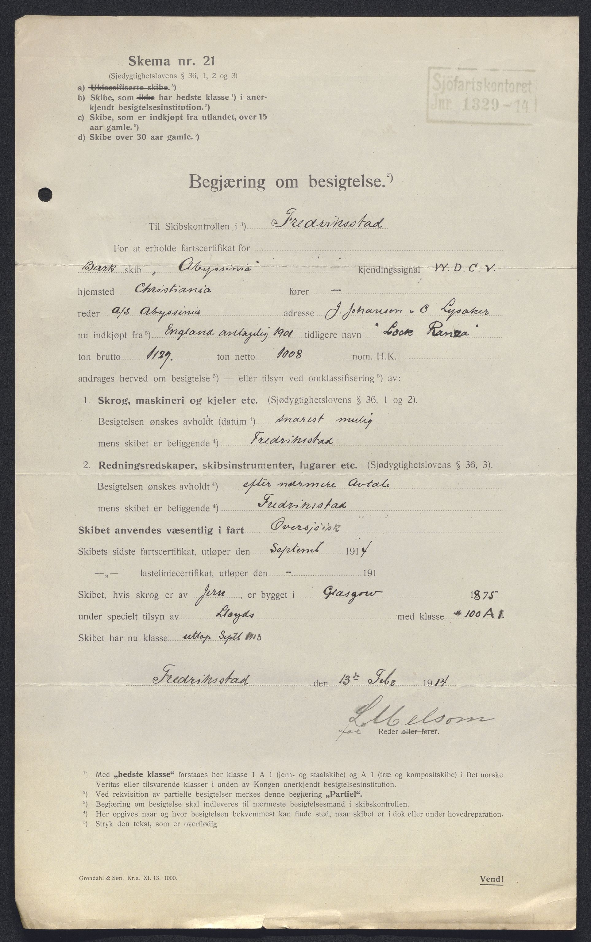 Sjøfartsdirektoratet med forløpere, skipsmapper slettede skip, AV/RA-S-4998/F/Fa/L0001: --, 1860-1922, p. 115