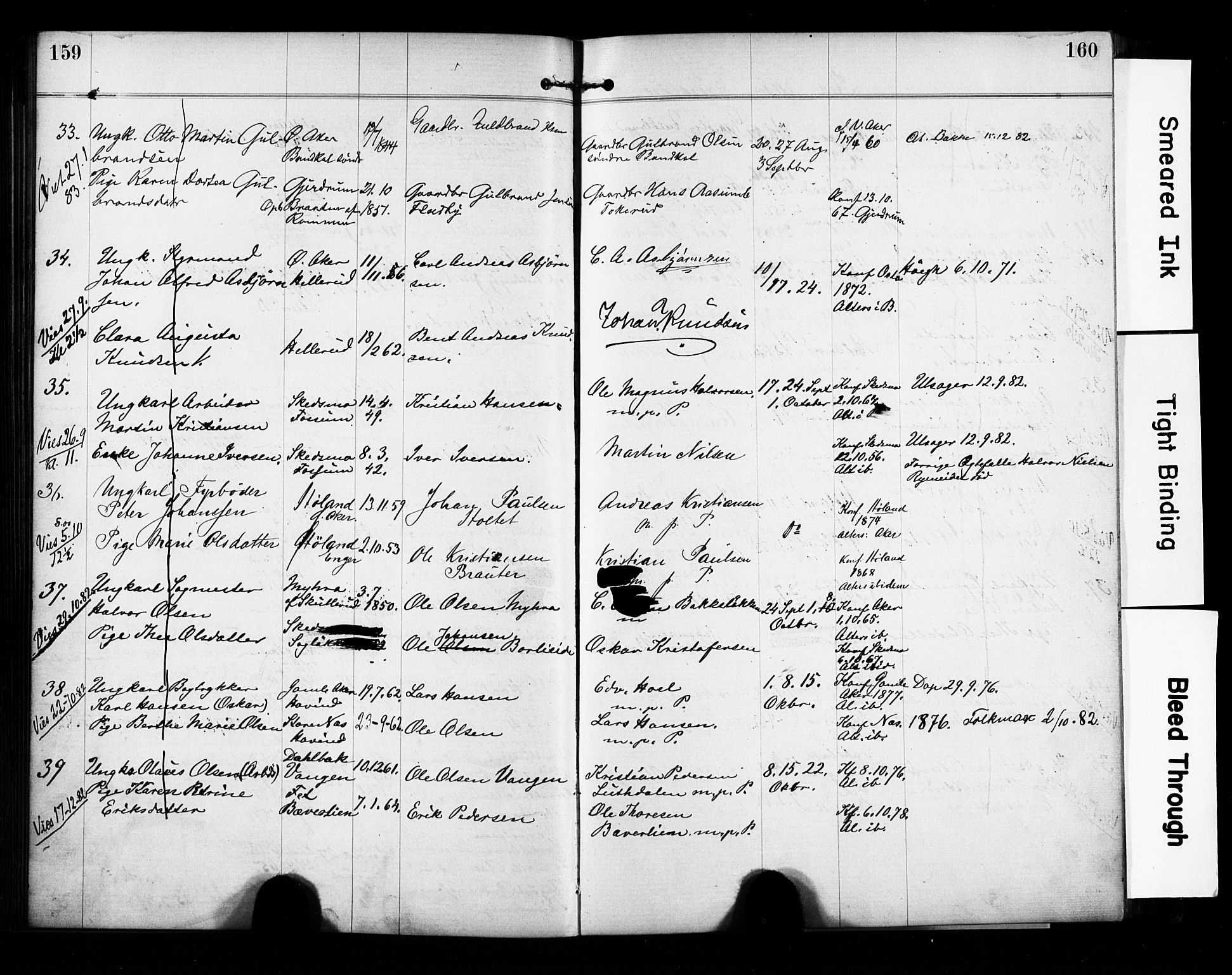 Østre Aker prestekontor Kirkebøker, AV/SAO-A-10840/H/Ha/L0004: Banns register no. I 4, 1878-1901, p. 159-160