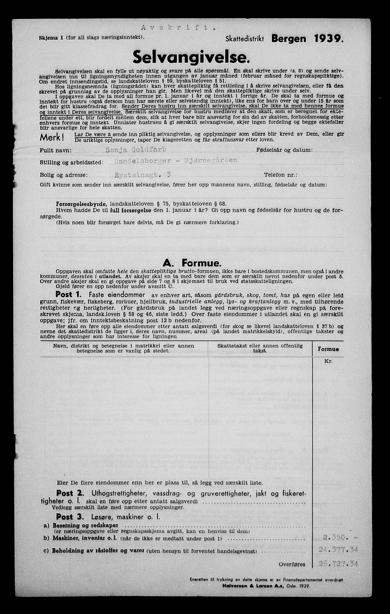 Justisdepartementet, Tilbakeføringskontoret for inndratte formuer, RA/S-1564/H/Hc/Hcd/L0996: --, 1945-1947, p. 412