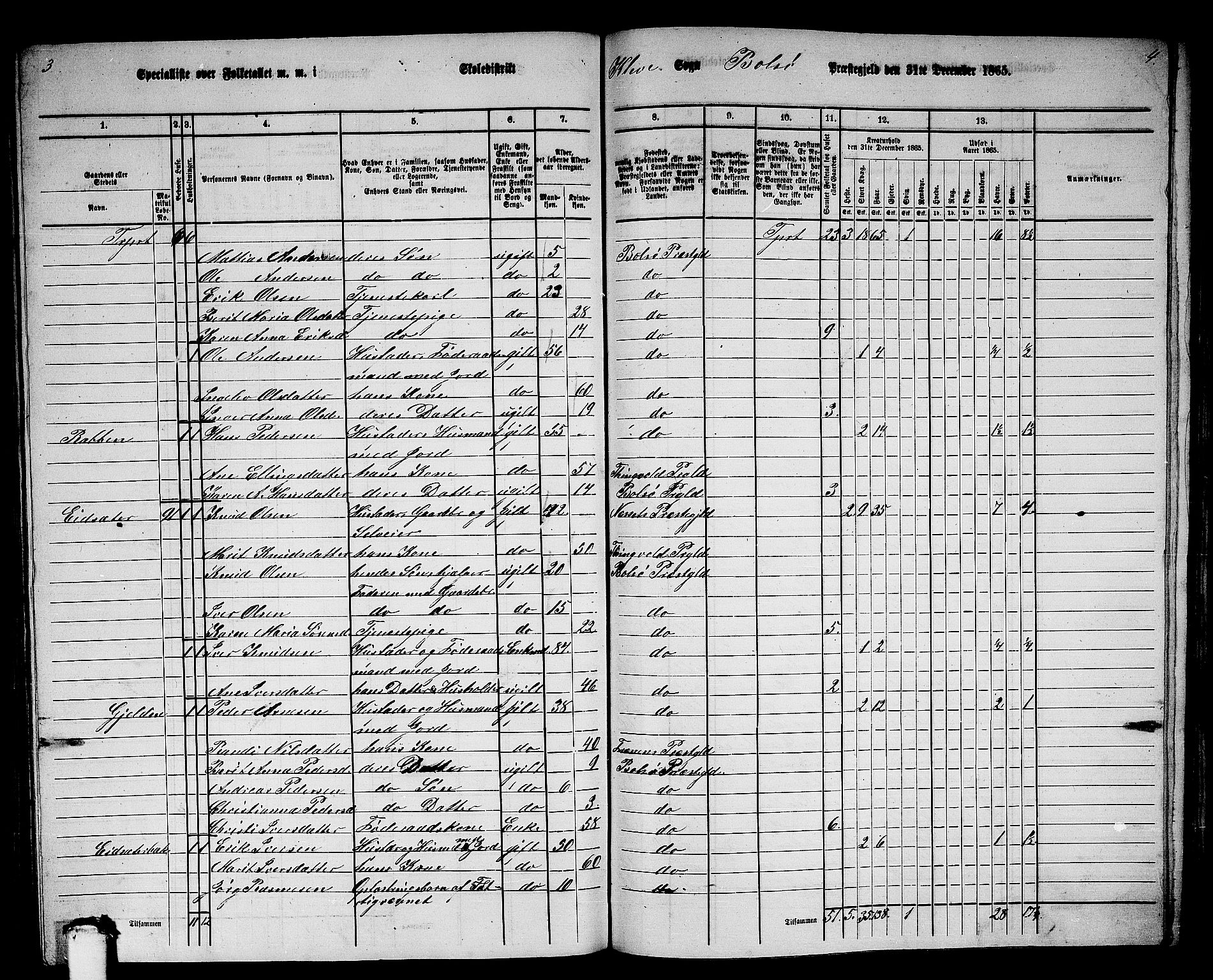 RA, 1865 census for Bolsøy, 1865, p. 86