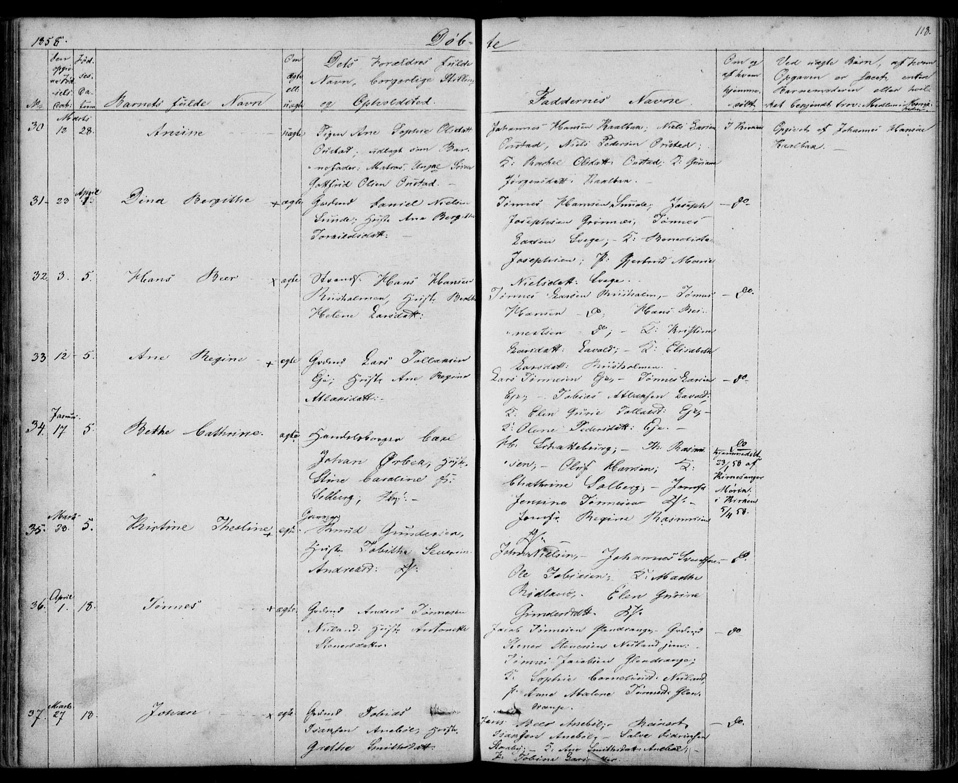 Flekkefjord sokneprestkontor, AV/SAK-1111-0012/F/Fb/Fbc/L0005: Parish register (copy) no. B 5, 1846-1866, p. 118