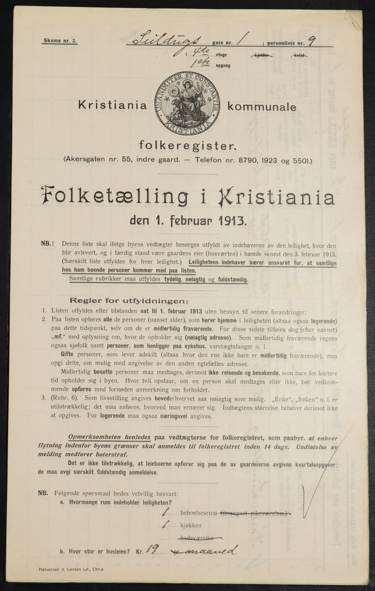 OBA, Municipal Census 1913 for Kristiania, 1913, p. 93806