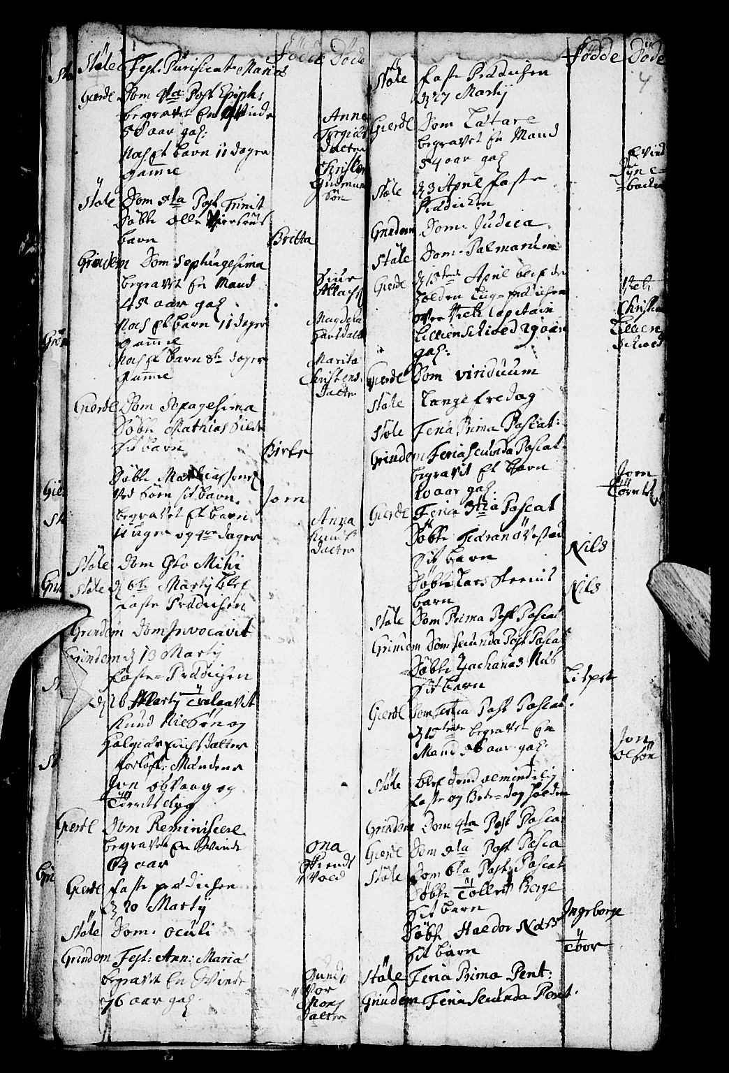 Etne sokneprestembete, SAB/A-75001/H/Haa: Parish register (official) no. A 2, 1725-1755, p. 4