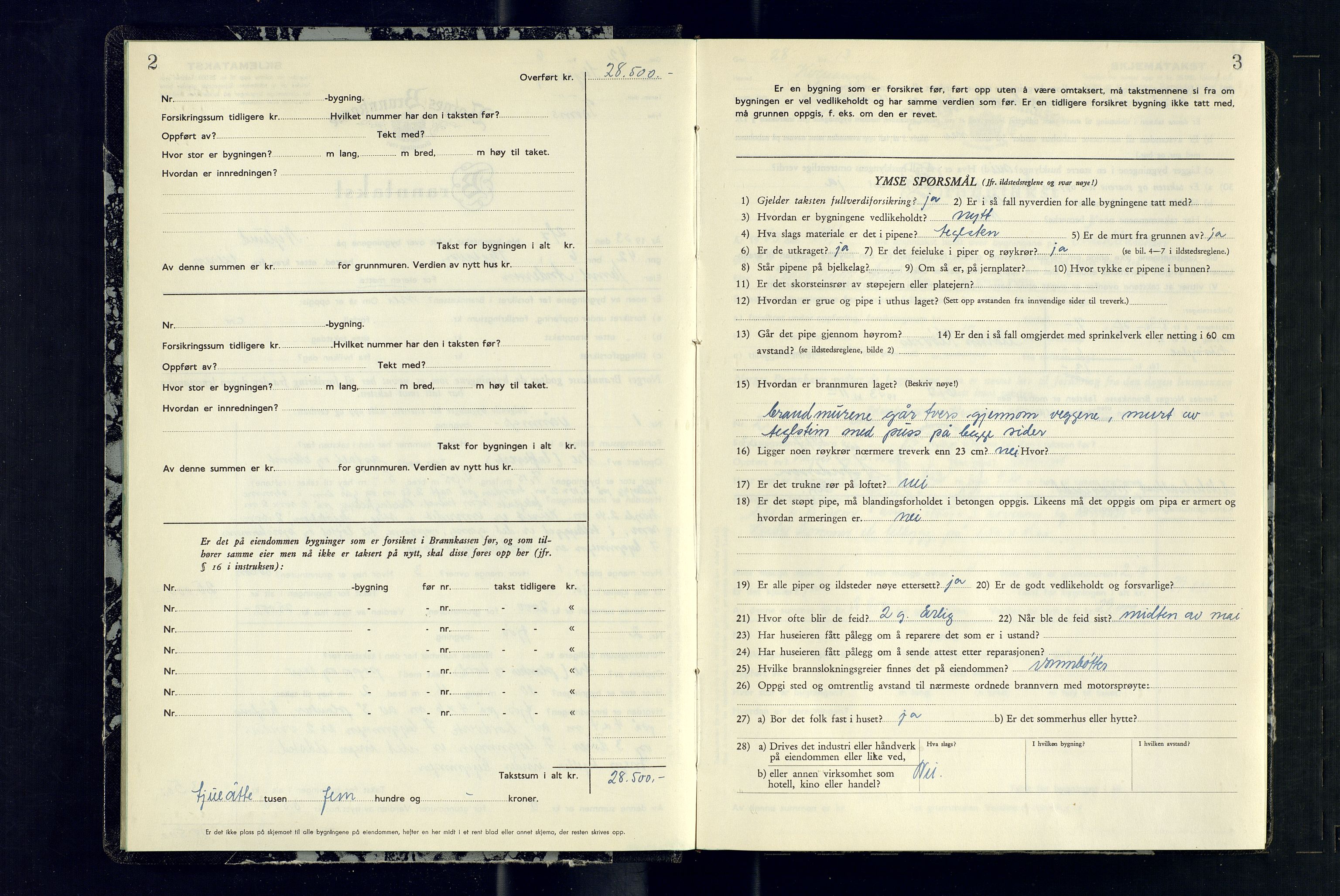 Skjervøy lensmannskontor, AV/SATØ-SATØ-63/F/Fu/Fub/L0282: Branntakstprotokoll (S), 1953-1954, p. 2-3