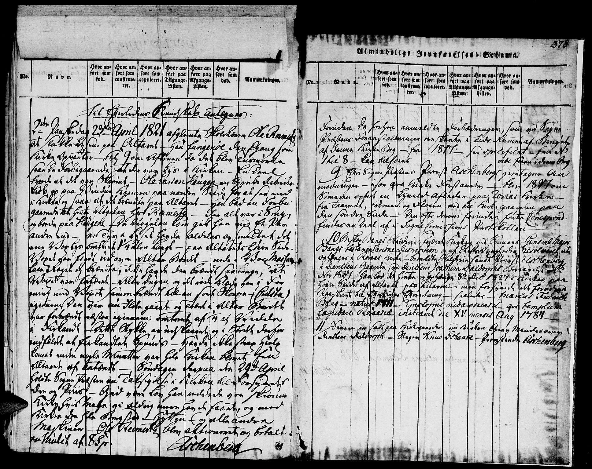 Ministerialprotokoller, klokkerbøker og fødselsregistre - Sør-Trøndelag, SAT/A-1456/681/L0929: Parish register (official) no. 681A07, 1817-1828, p. 378
