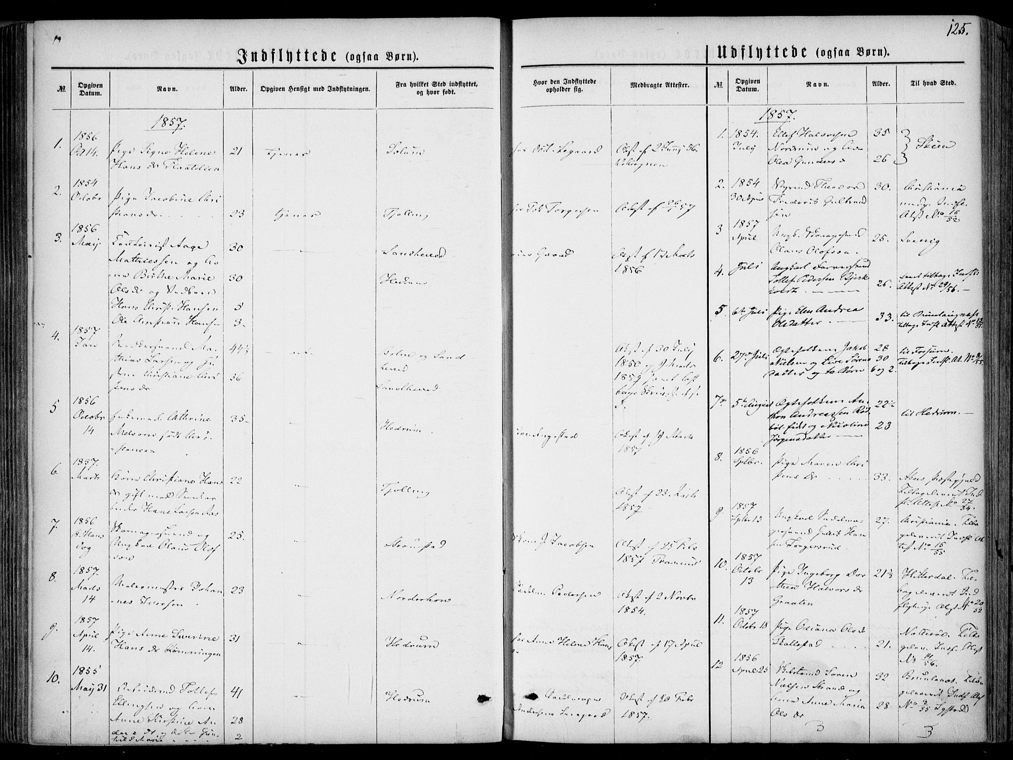 Larvik kirkebøker, SAKO/A-352/F/Fa/L0005: Parish register (official) no. I 5, 1856-1870, p. 125