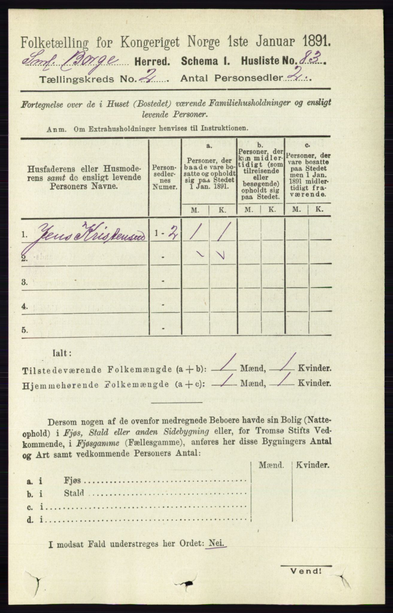 RA, 1891 census for 0113 Borge, 1891, p. 821