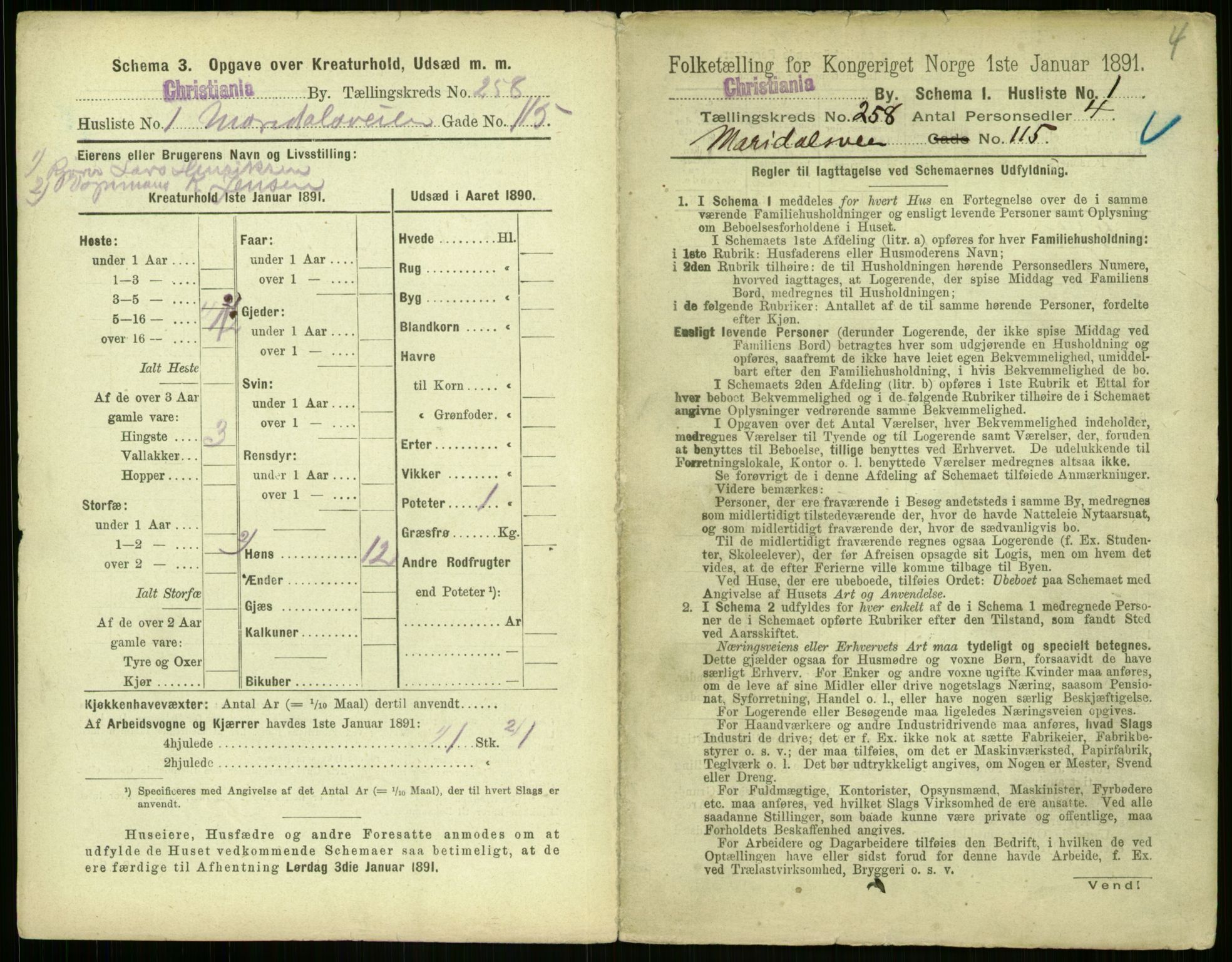 RA, 1891 census for 0301 Kristiania, 1891, p. 157076