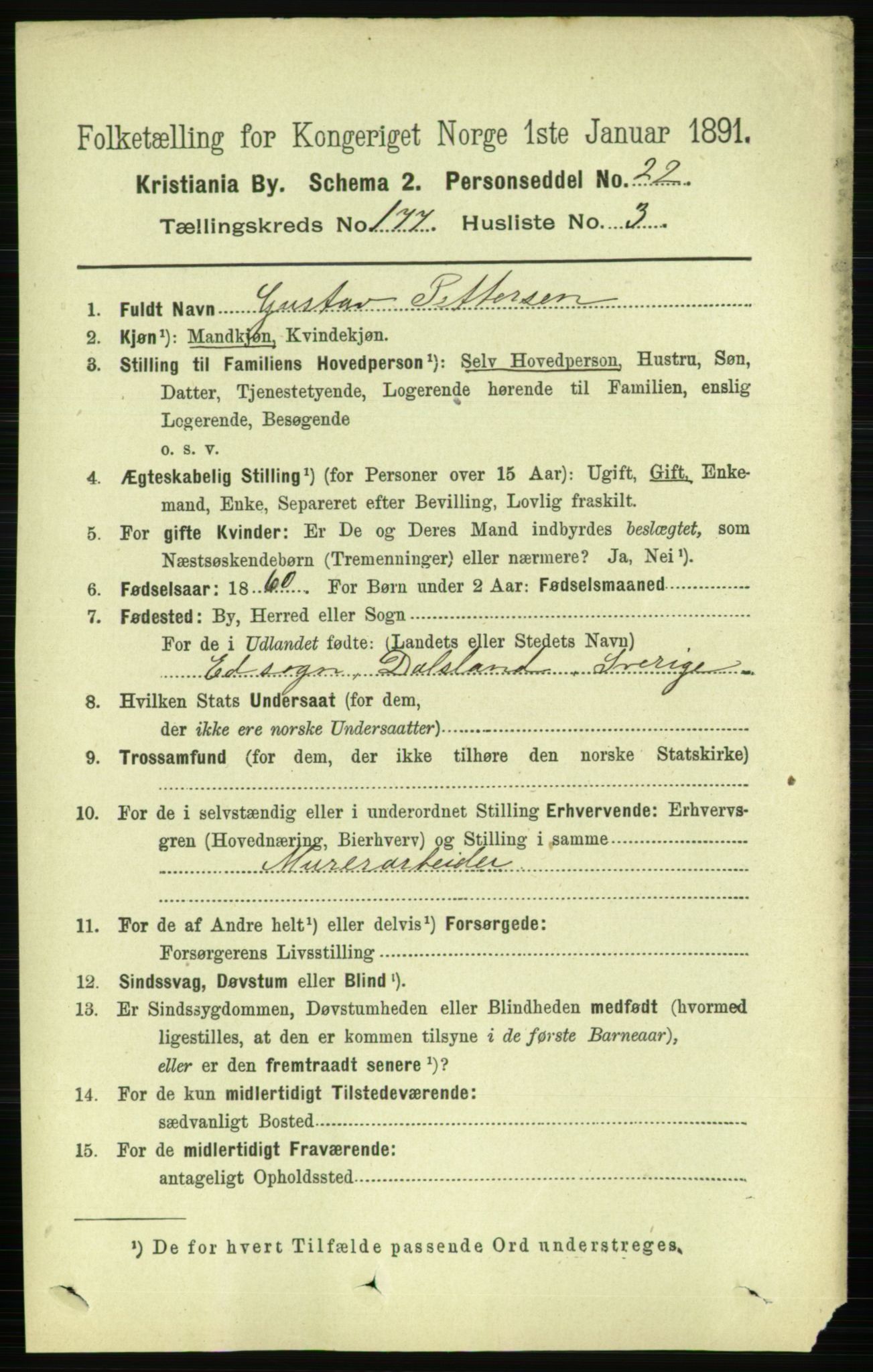 RA, 1891 census for 0301 Kristiania, 1891, p. 106462