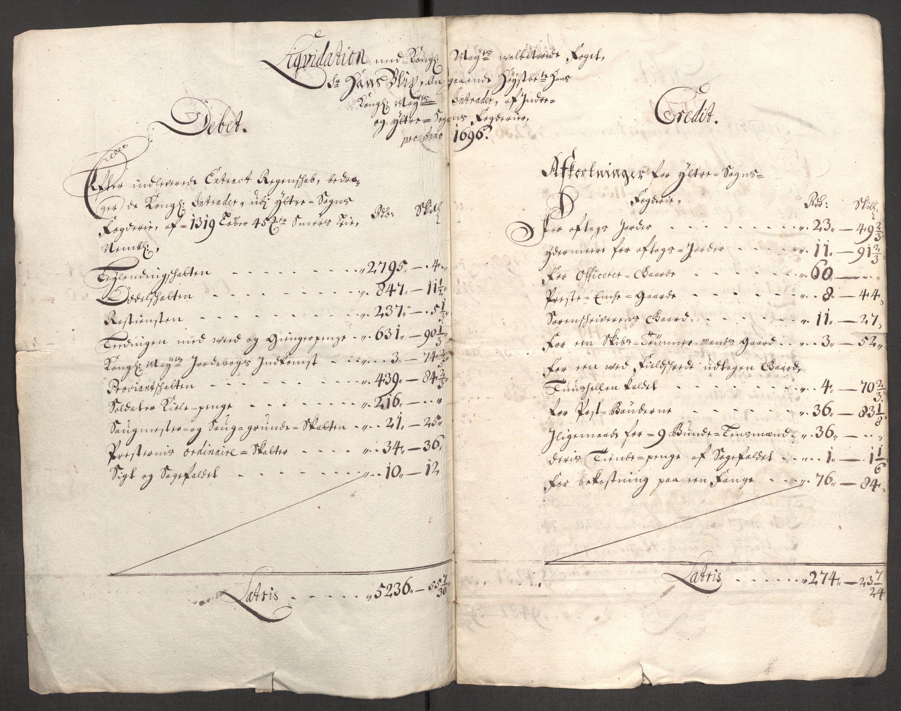 Rentekammeret inntil 1814, Reviderte regnskaper, Fogderegnskap, RA/EA-4092/R52/L3309: Fogderegnskap Sogn, 1696-1697, p. 272