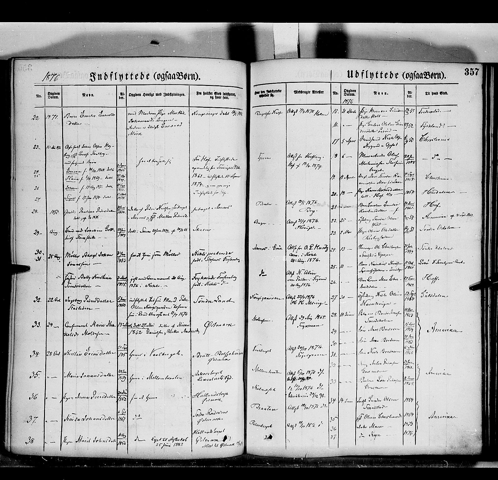 Grue prestekontor, SAH/PREST-036/H/Ha/Haa/L0011: Parish register (official) no. 11, 1873-1880, p. 357