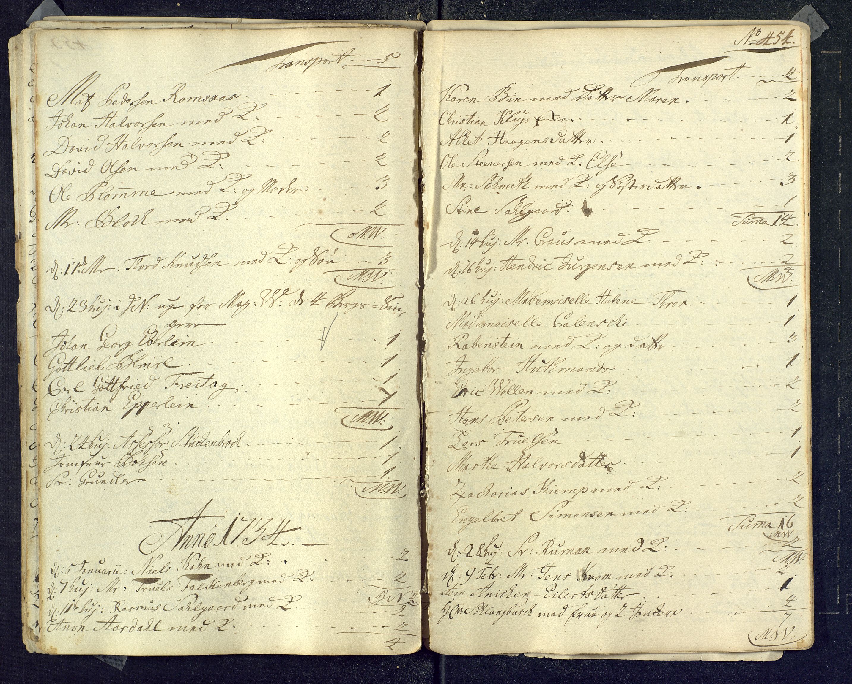 Kongsberg kirkebøker, SAKO/A-22/M/Ma/L0001: Communicants register no. 1, 1731-1739, p. 454