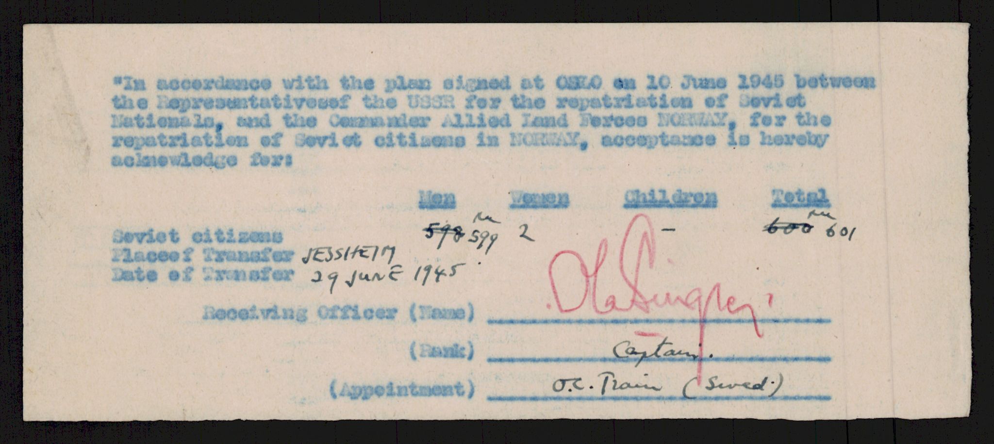 Flyktnings- og fangedirektoratet, Repatrieringskontoret, AV/RA-S-1681/D/Db/L0019: Displaced Persons (DPs) og sivile tyskere, 1945-1948, p. 735